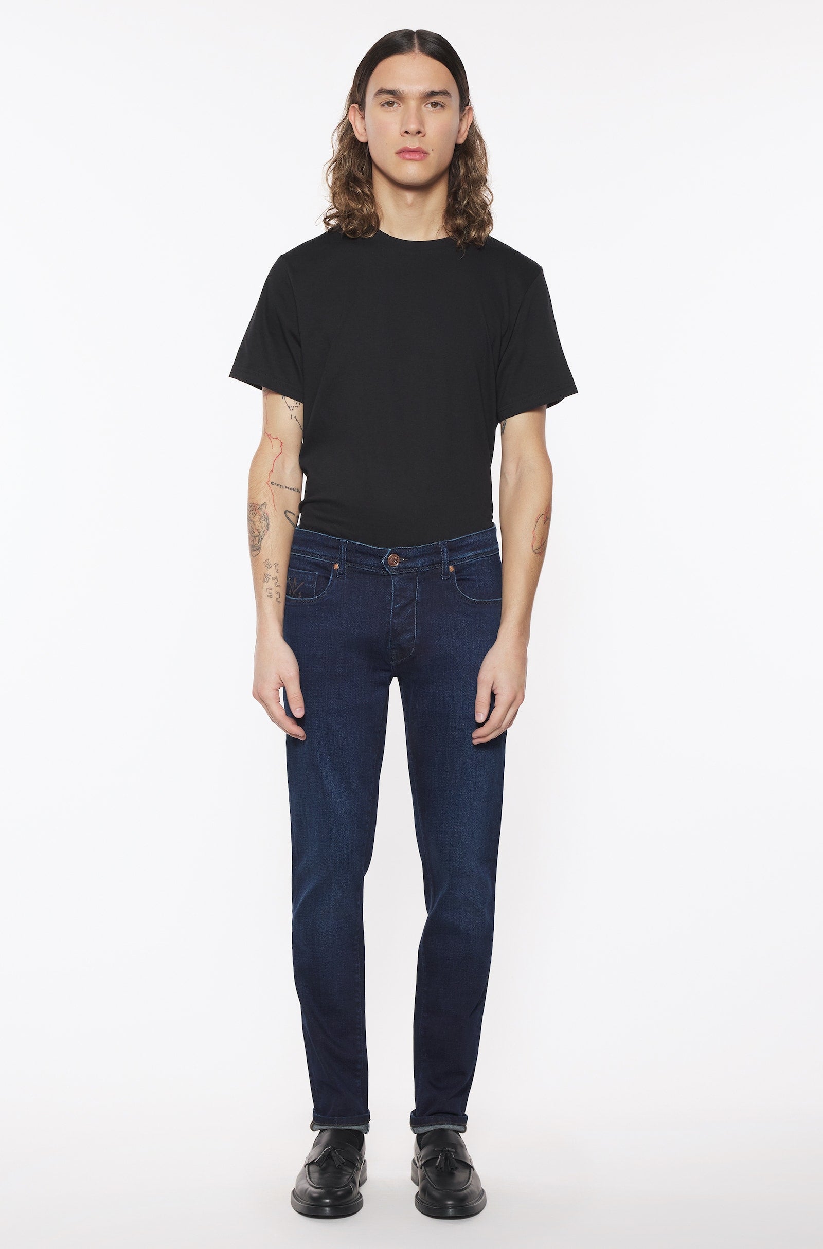 Jeans slim homme pierre foncé brun - Ace Denim Paris