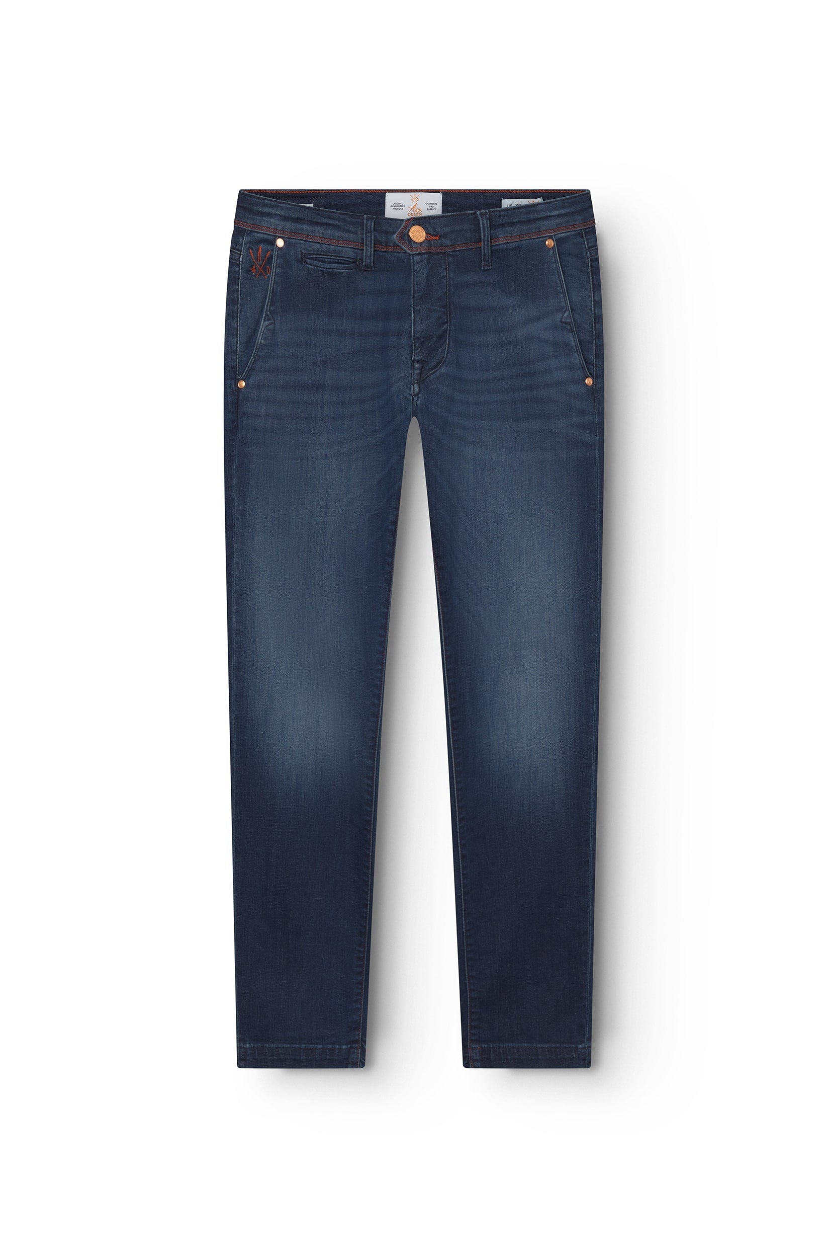 Jeans slim homme pierre foncé orange - Ace Denim Paris