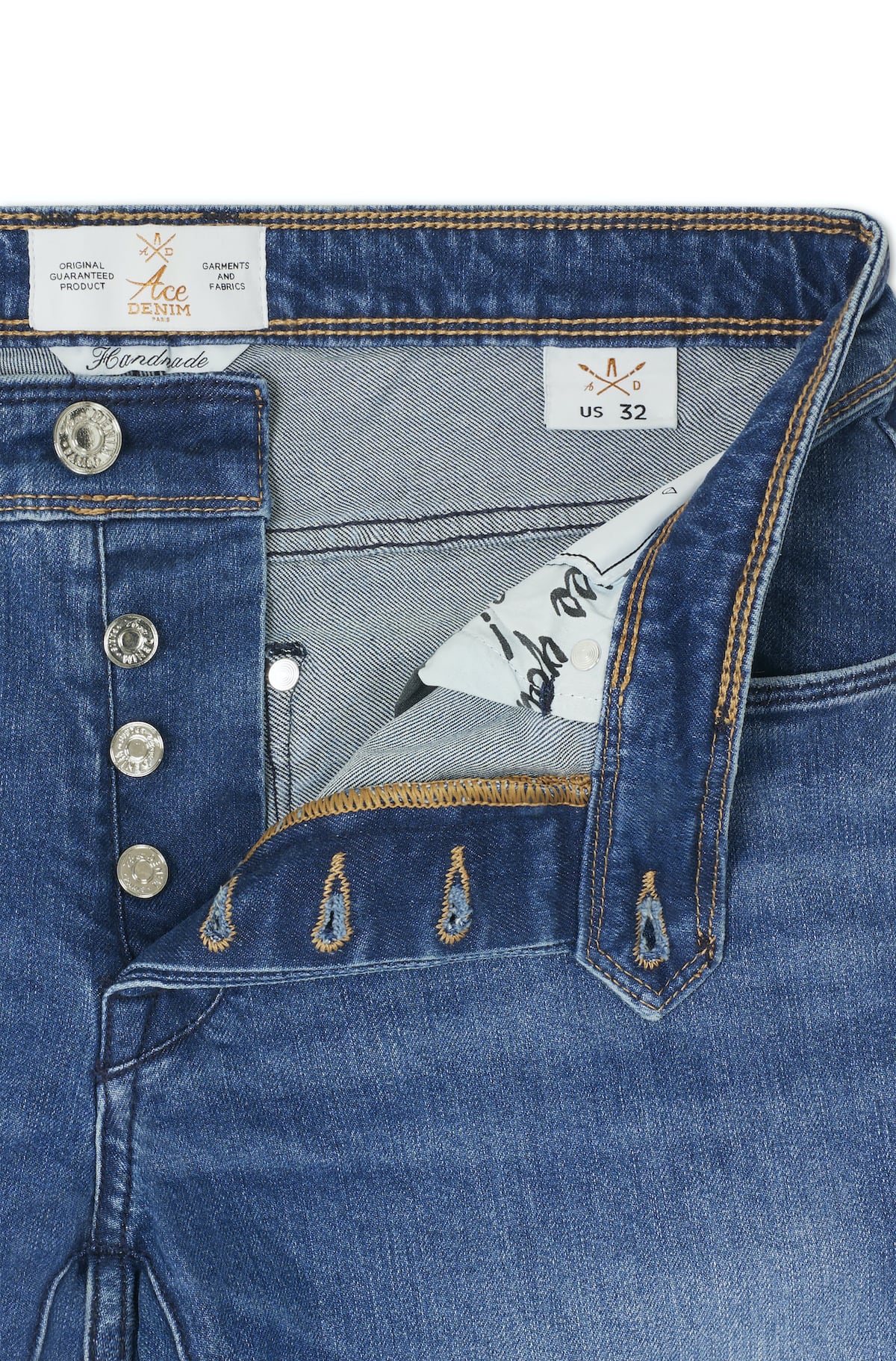 Jeans slim homme stone 3d camel - Ace Denim Paris