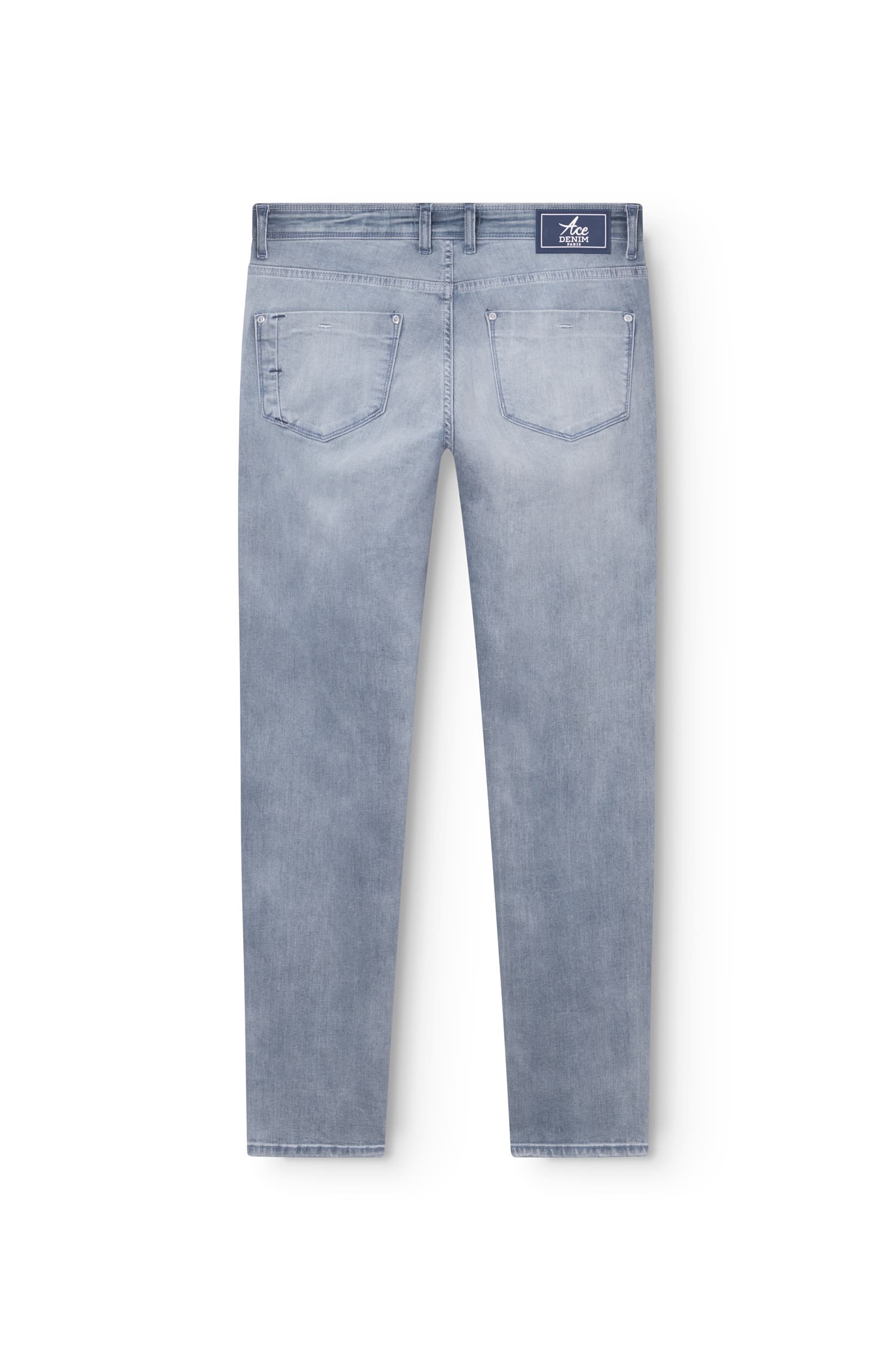 Jeans slim homme bleu gris clair Vue 4 - Ace Denim Paris