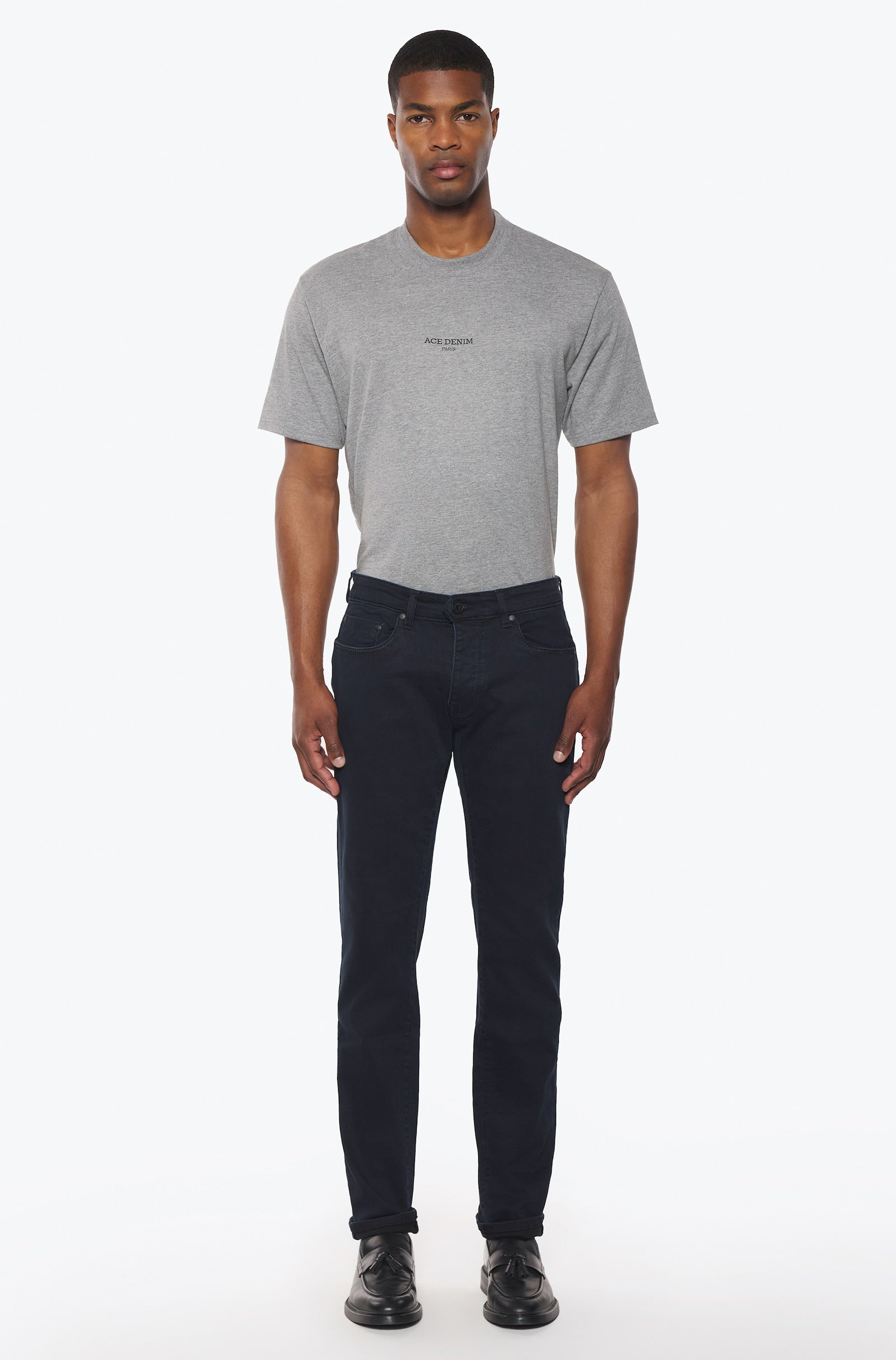 Jeans slim homme pierre moyen noir - Ace Denim Paris