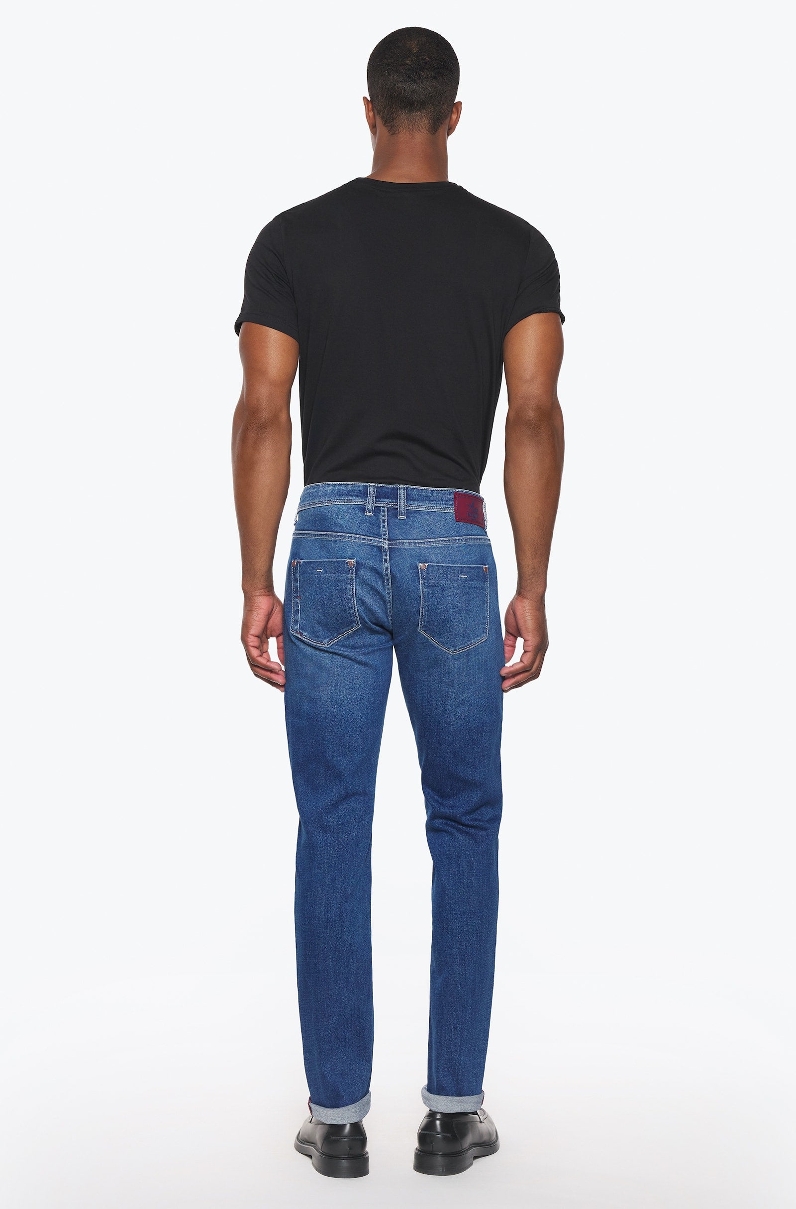 Jeans slim homme pierre moyen bordeaux Vue 4 - Ace Denim Paris