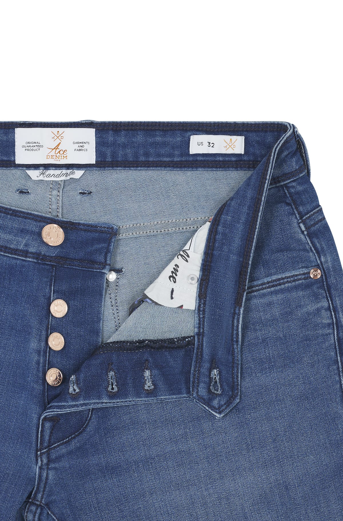 Jeans slim homme pierre moyen navy Vue 2 - Ace Denim Paris