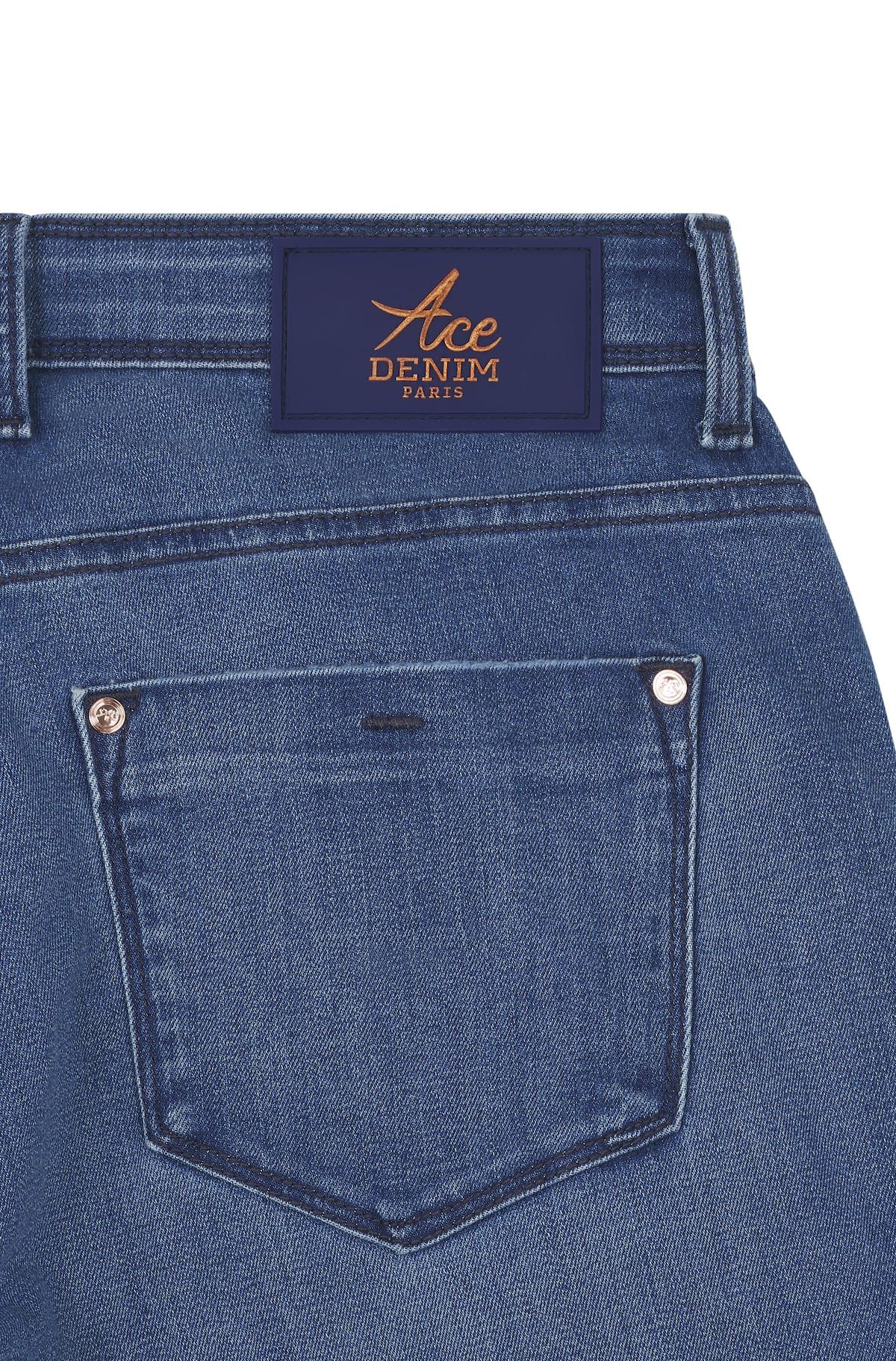 Jeans slim homme pierre moyen navy Vue 4 - Ace Denim Paris