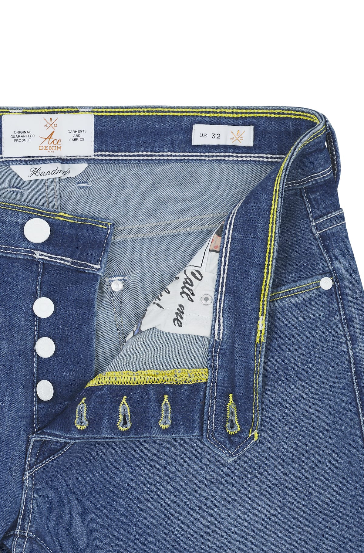 Jeans slim homme pierre moyen jaune Vue 2 - Ace Denim Paris