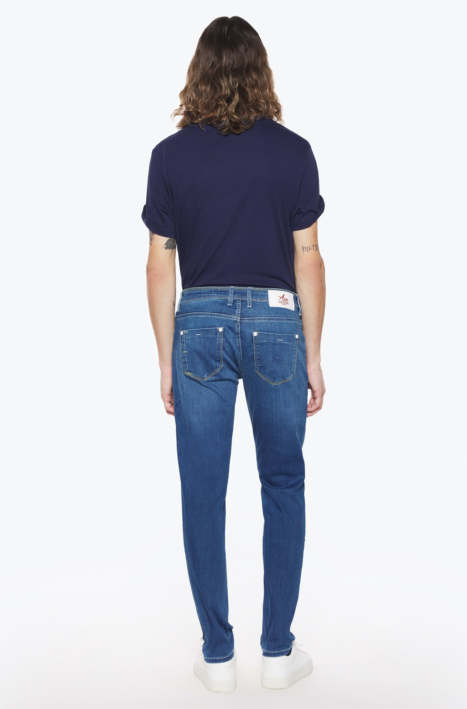 Jeans slim homme pierre moyen jaune Vue 3 - Ace Denim Paris