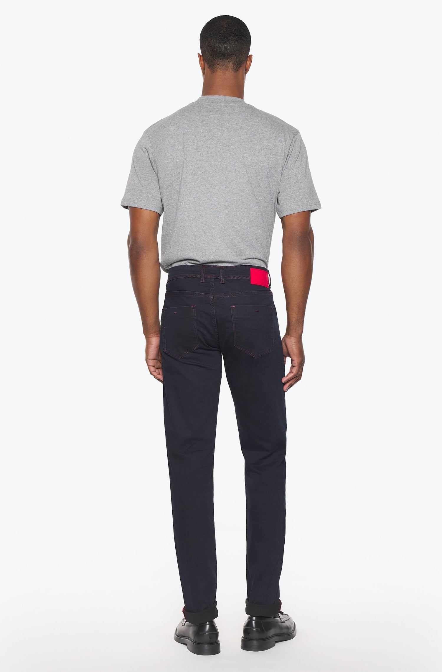 Jeans slim homme noir navy bordeaux Vue 3 - Ace Denim Paris
