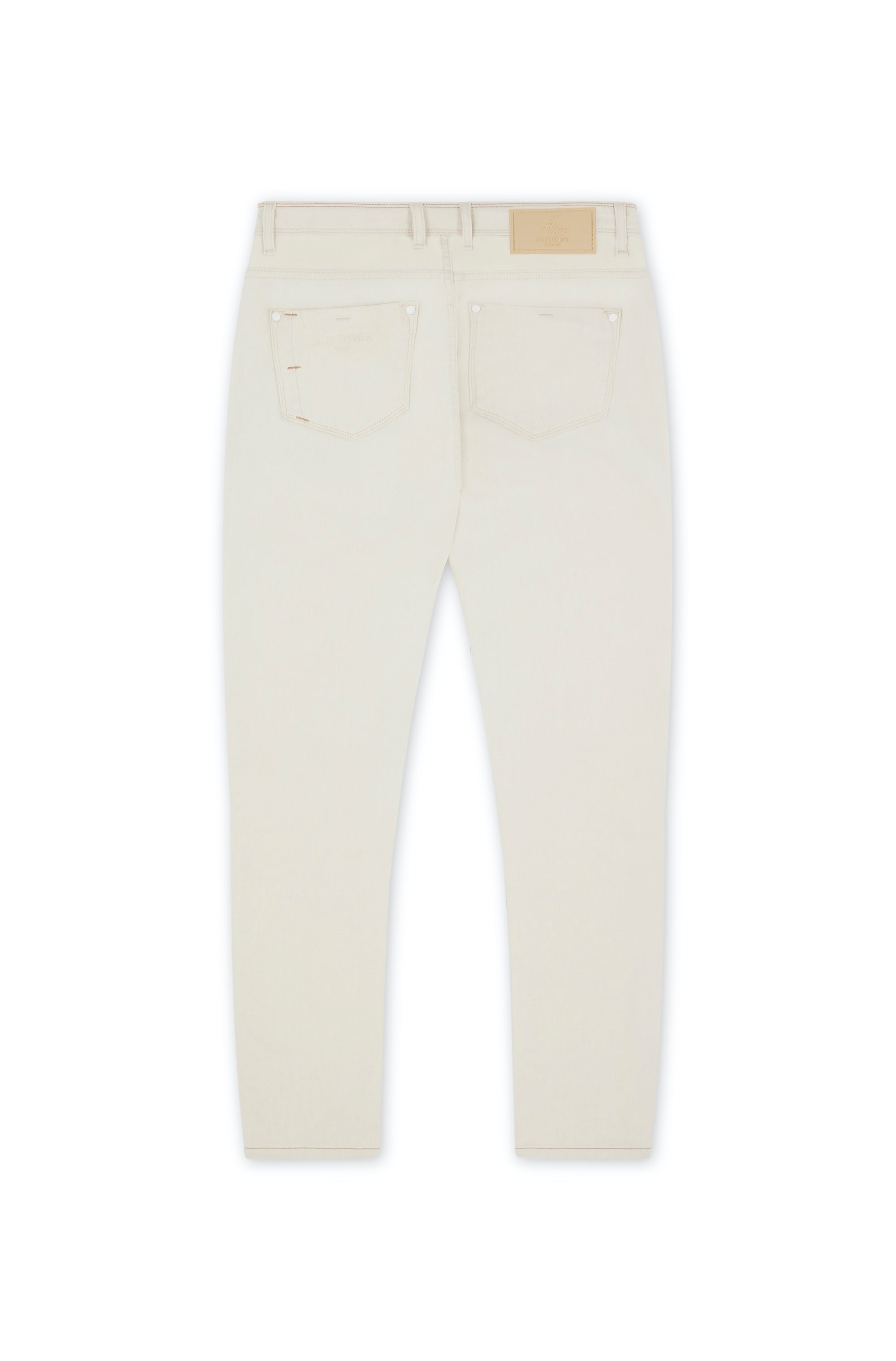 Jeans slim homme blanc cassé 3d Vue 4 - Ace Denim Paris
