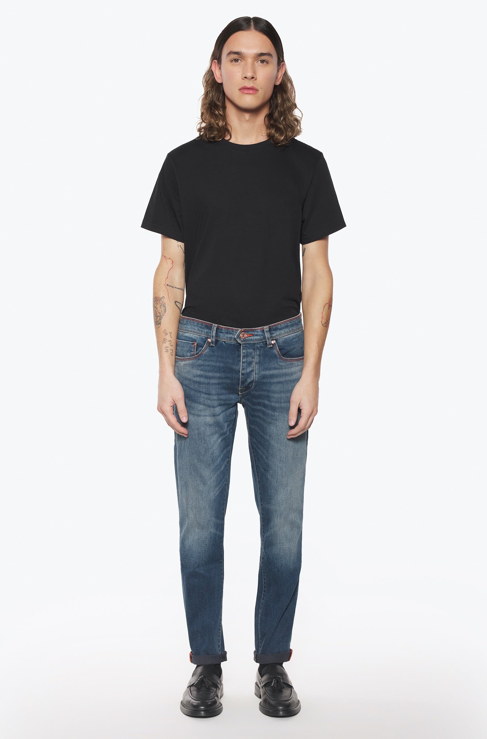 Jeans slim homme stone orange - Ace Denim Paris