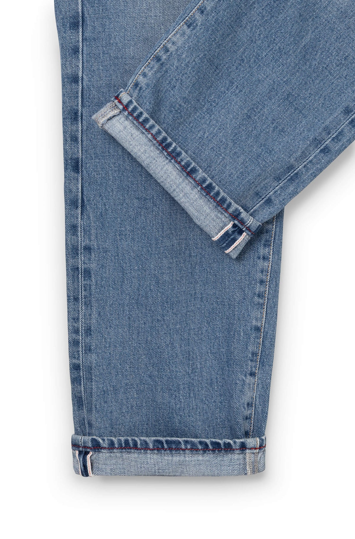 Détail lisière selvedge jean droit bleu stone Kurabo — AD 53 Selvedge Ace Denim Paris