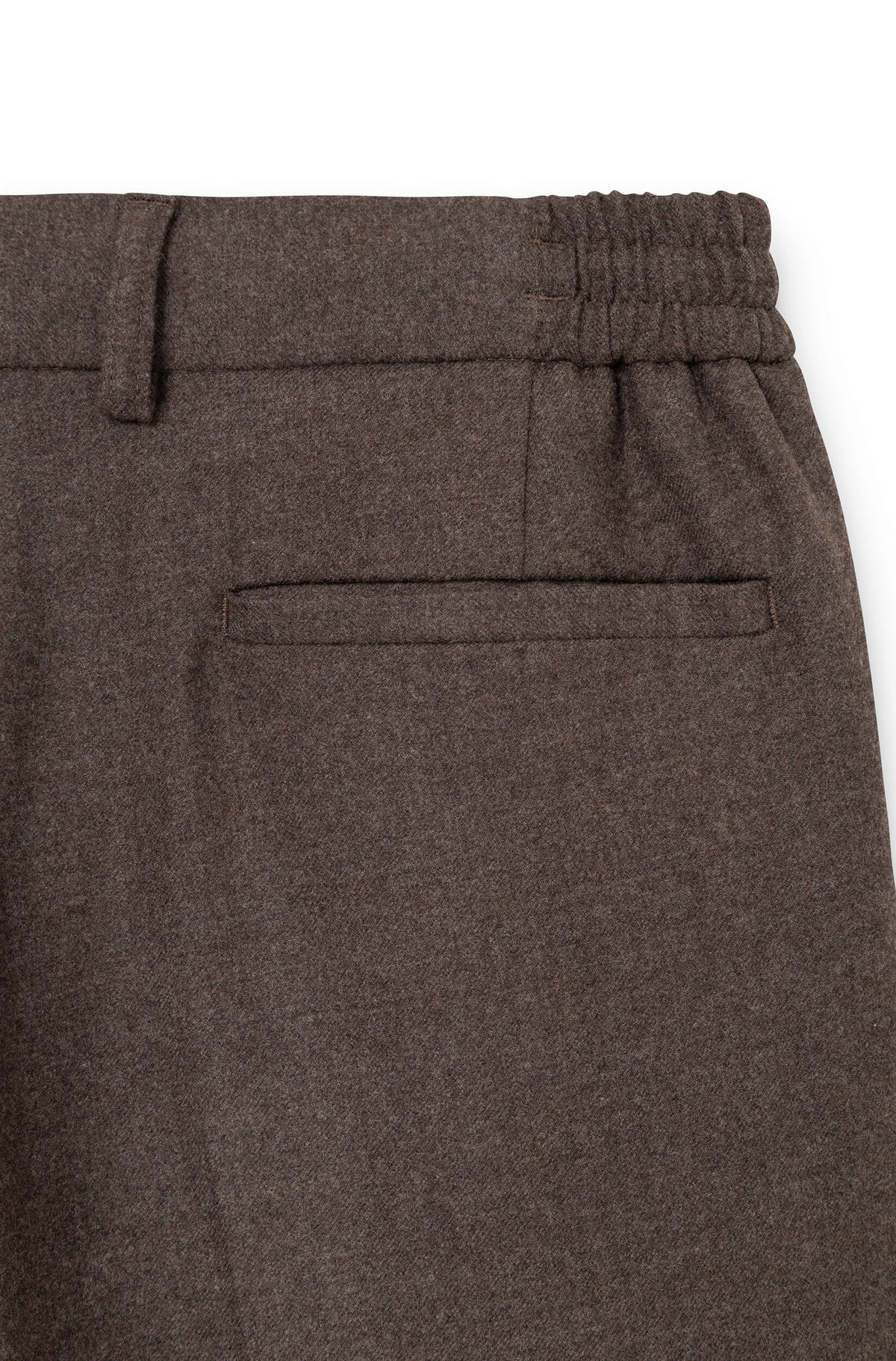 AD 47 - Straight-Leg Pleated Trousers in Brown Merino Wool