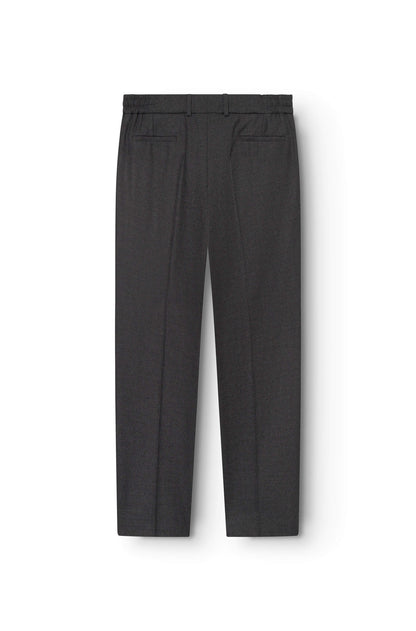 AD 47 - Straight-Leg Pleated Trousers in Anthracite Merino Wool