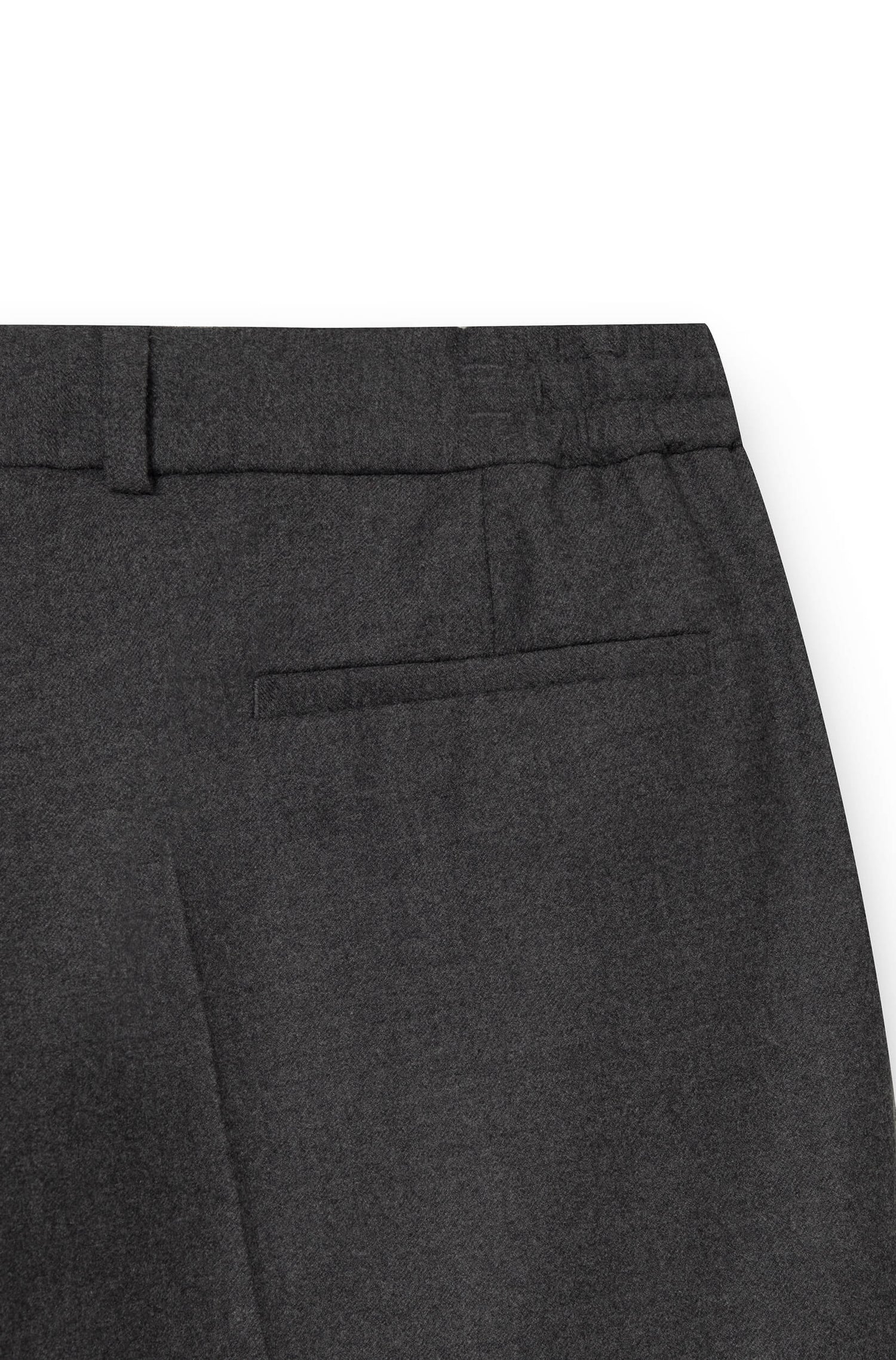 AD 47 - Straight-Leg Pleated Trousers in Anthracite Merino Wool