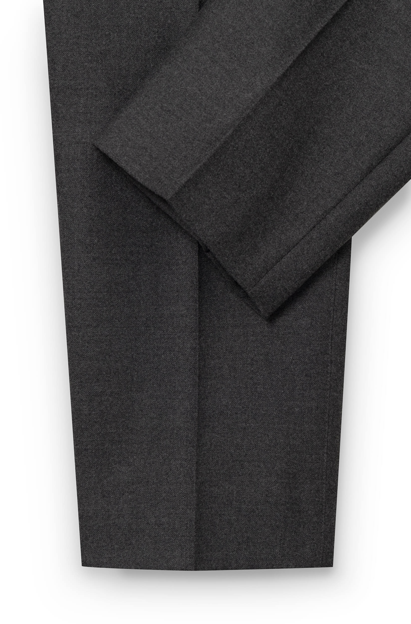 AD 47 - Straight-Leg Pleated Trousers in Anthracite Merino Wool