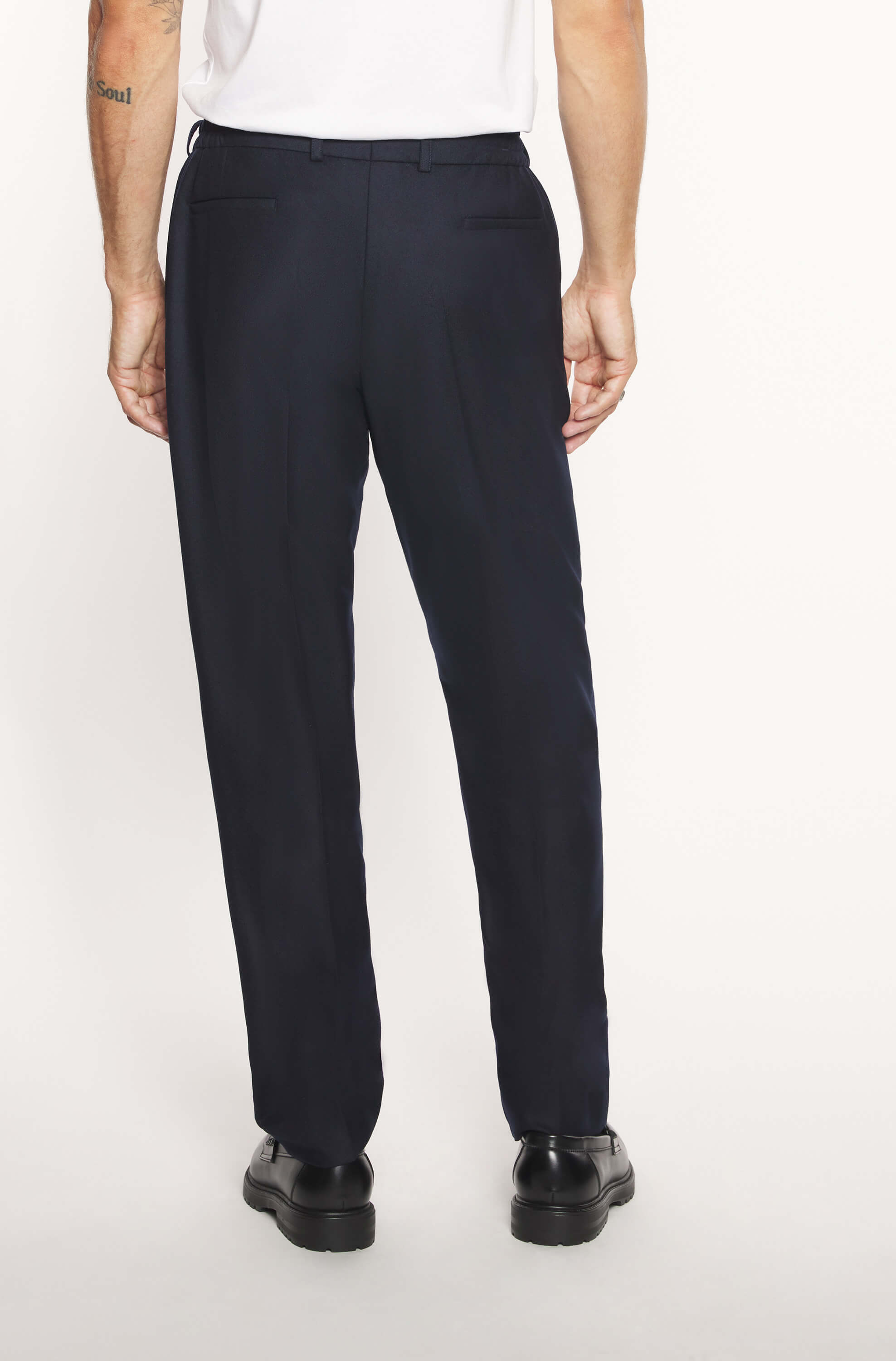 AD 47 - Pantalon Ample en Laine Mérinos Marine