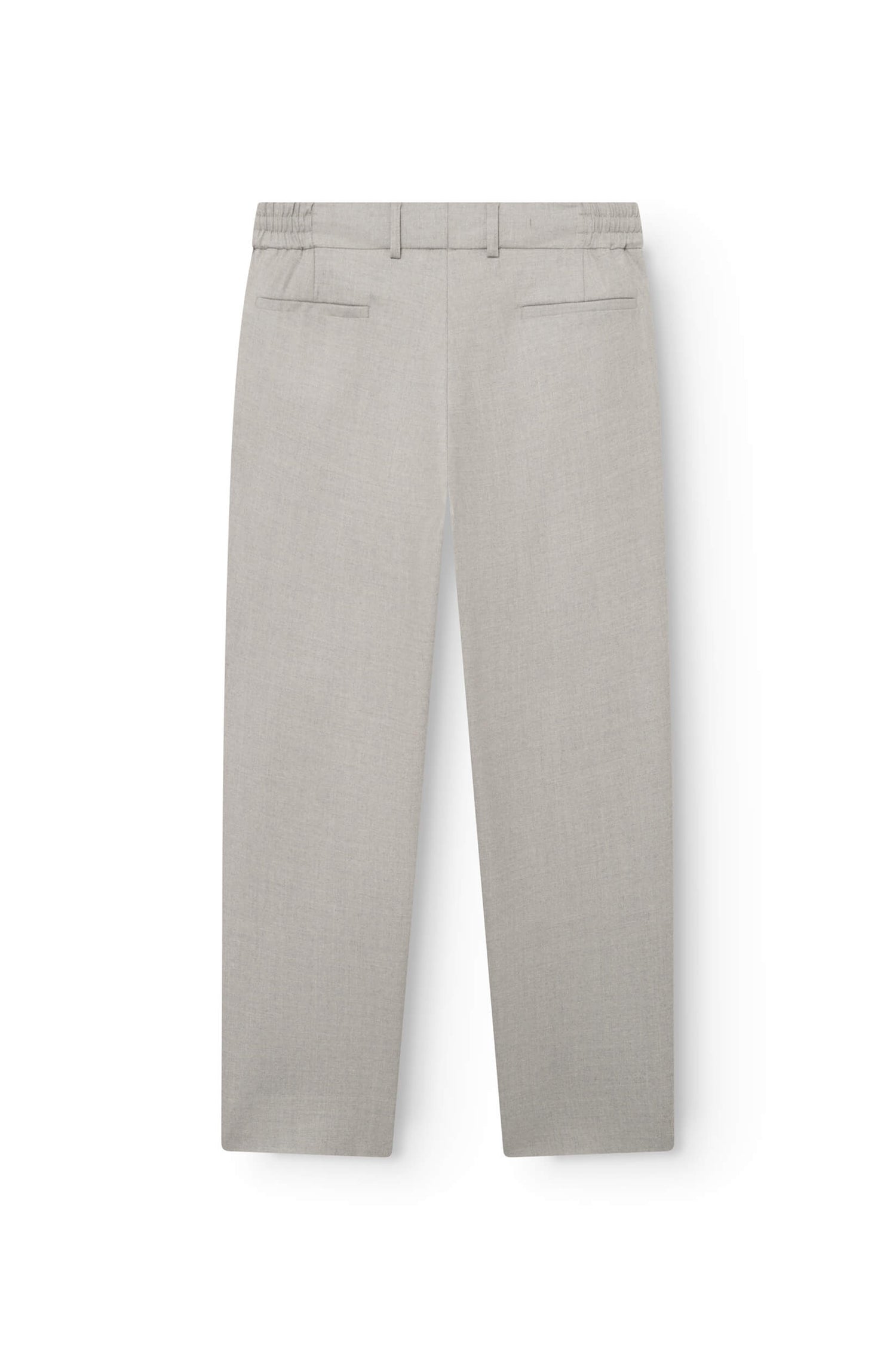 Light gray trousers seen from behind