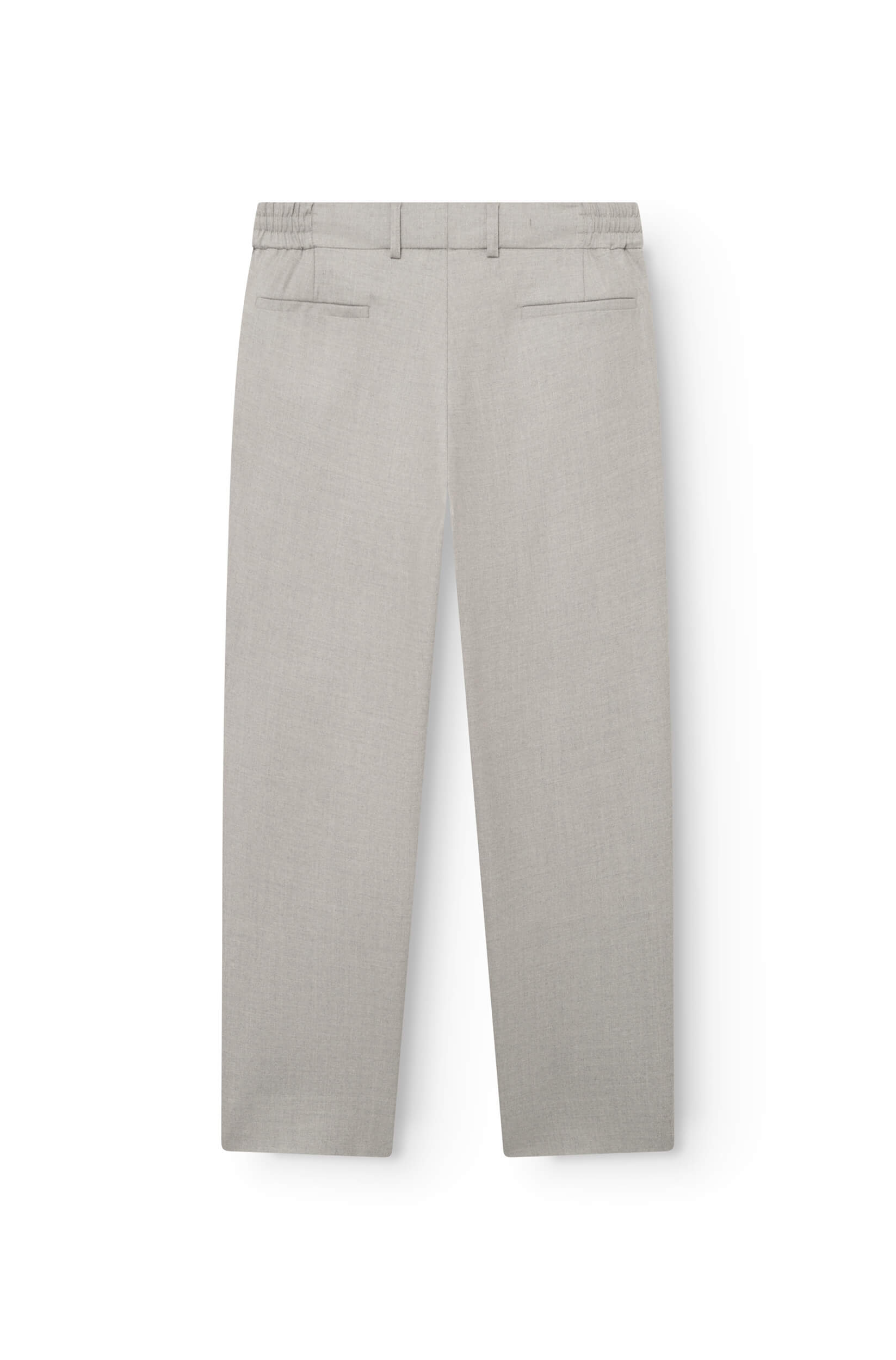 Light gray trousers seen from behind