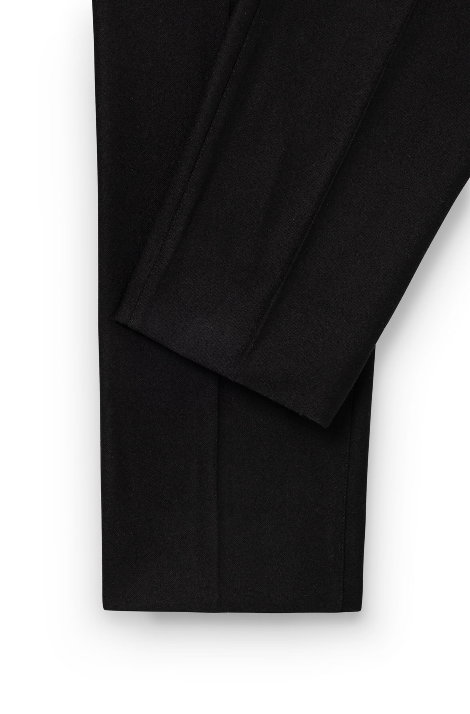 AD 47 - Straight-Leg Pleated Trousers in Black Merino Wool