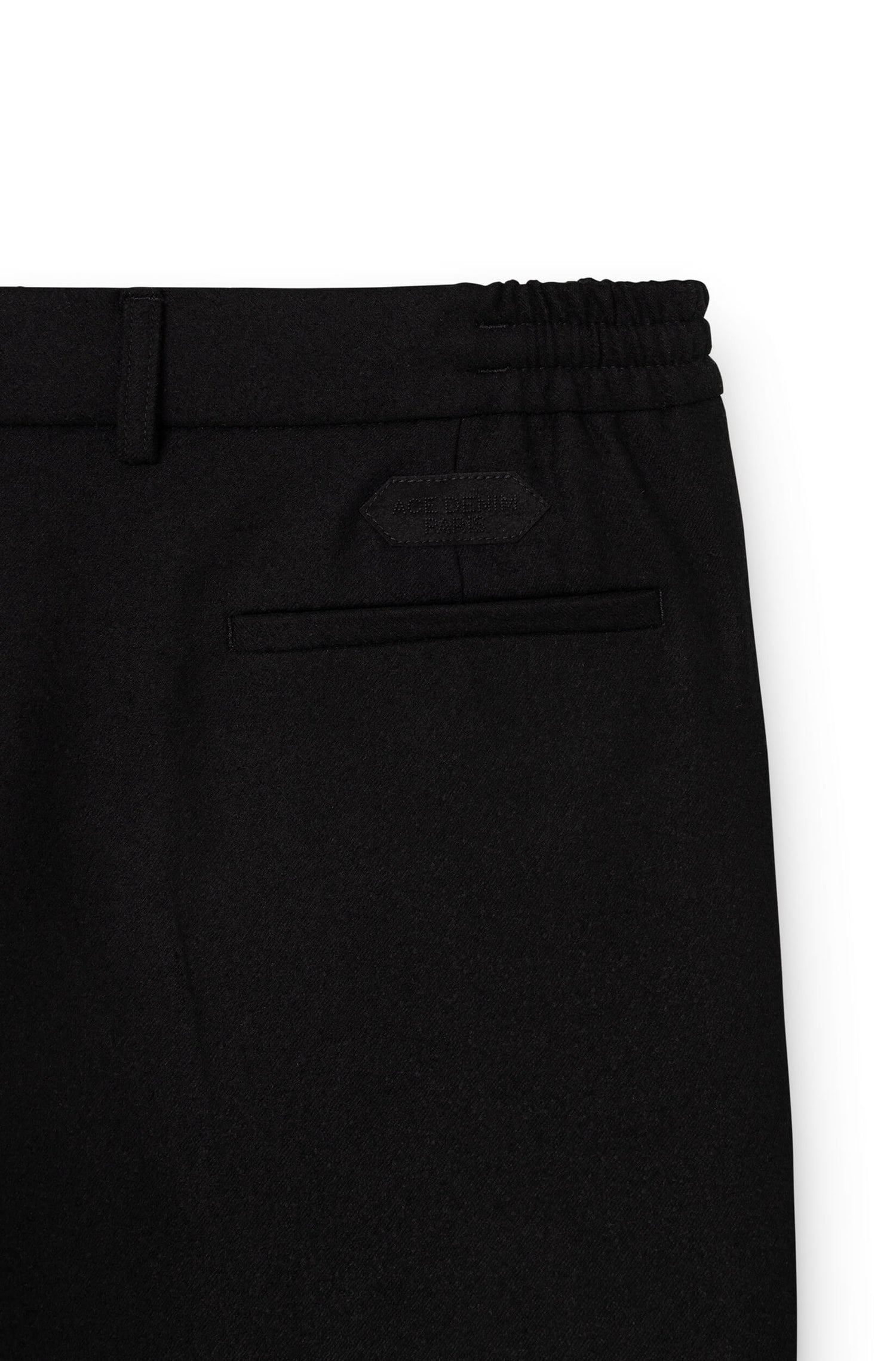 AD 47 - Straight-Leg Pleated Trousers in Black Merino Wool
