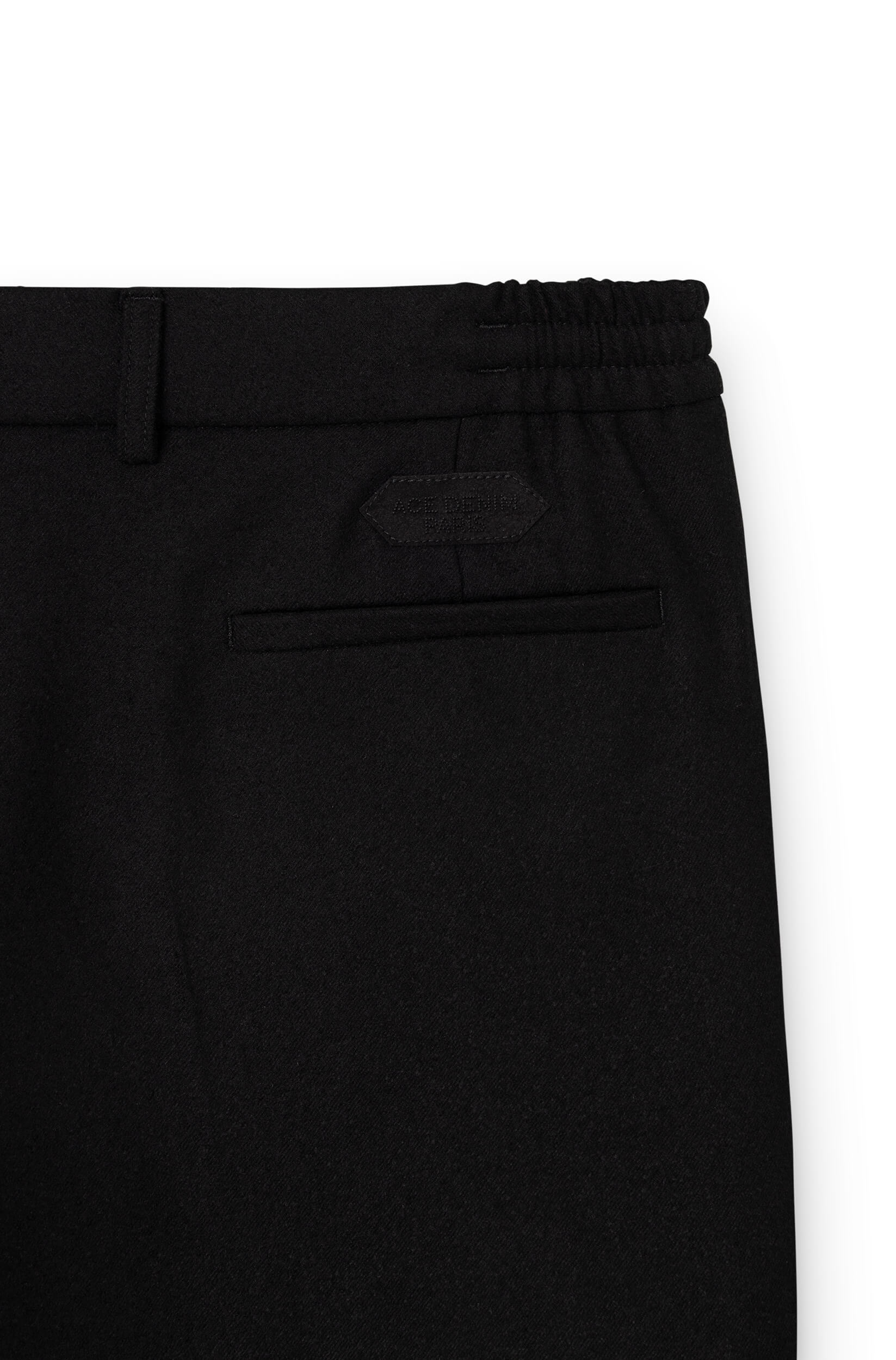 AD 47 - Straight-Leg Pleated Trousers in Black Merino Wool