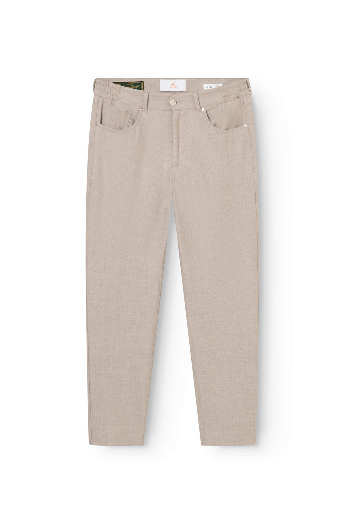 AD 45 - Beige Wool Flannel Trousers