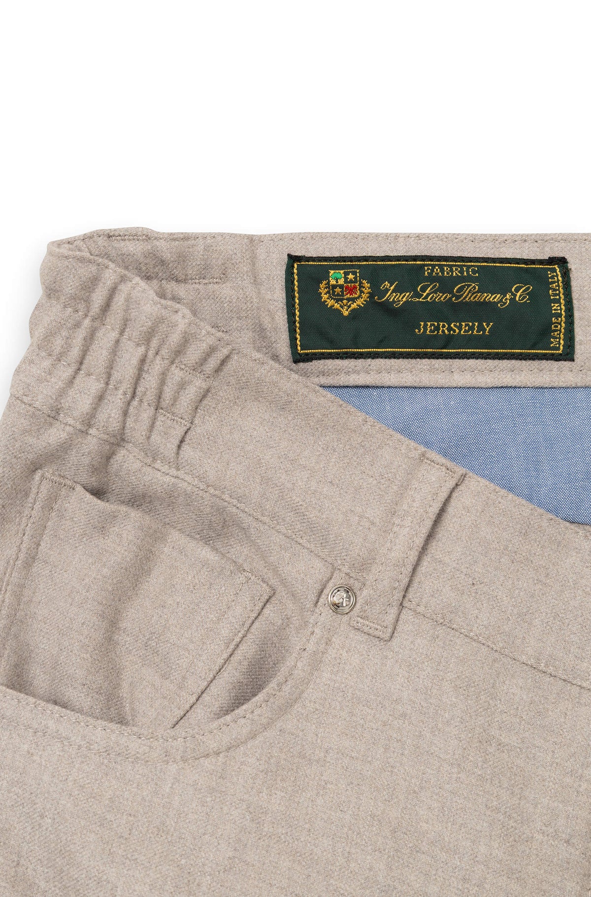 AD 45 - Beige Wool Flannel Trousers