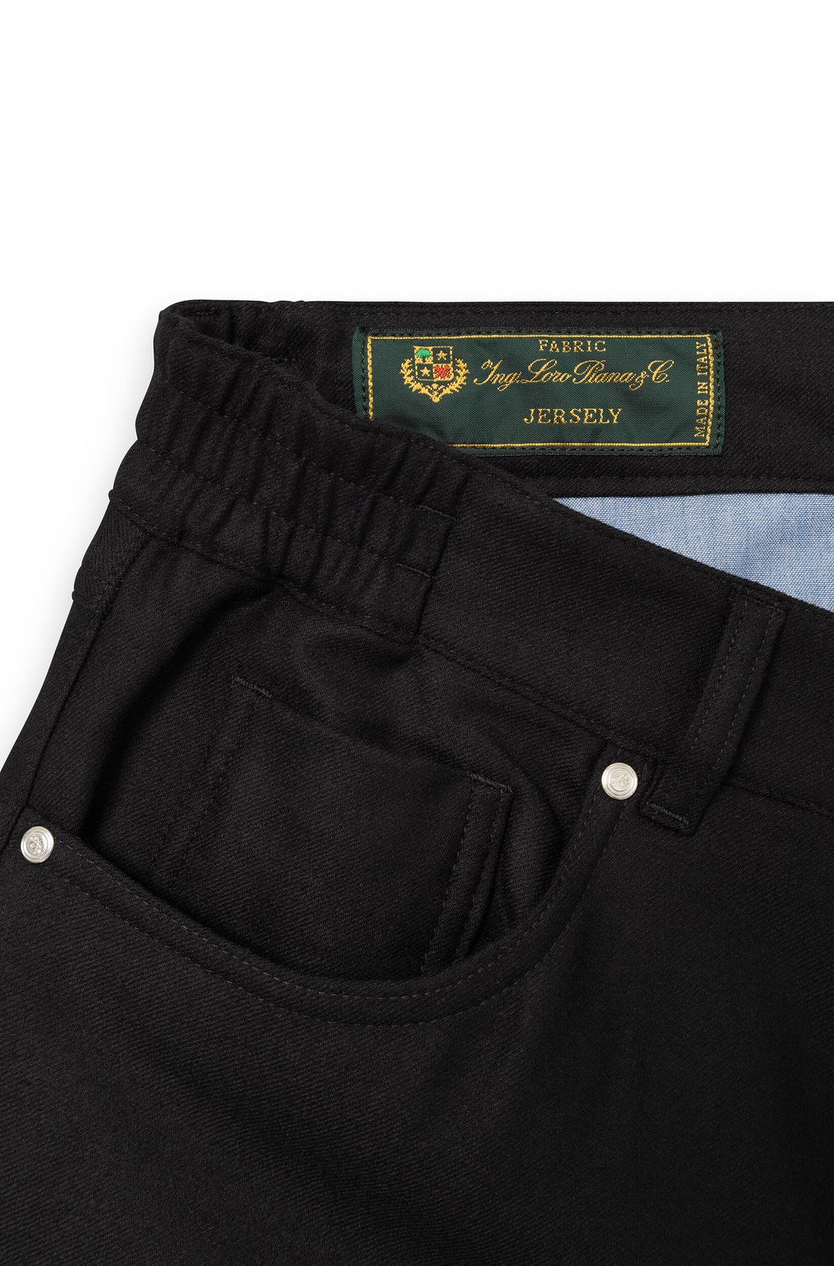 AD 45 - Black Wool Flannel Trousers