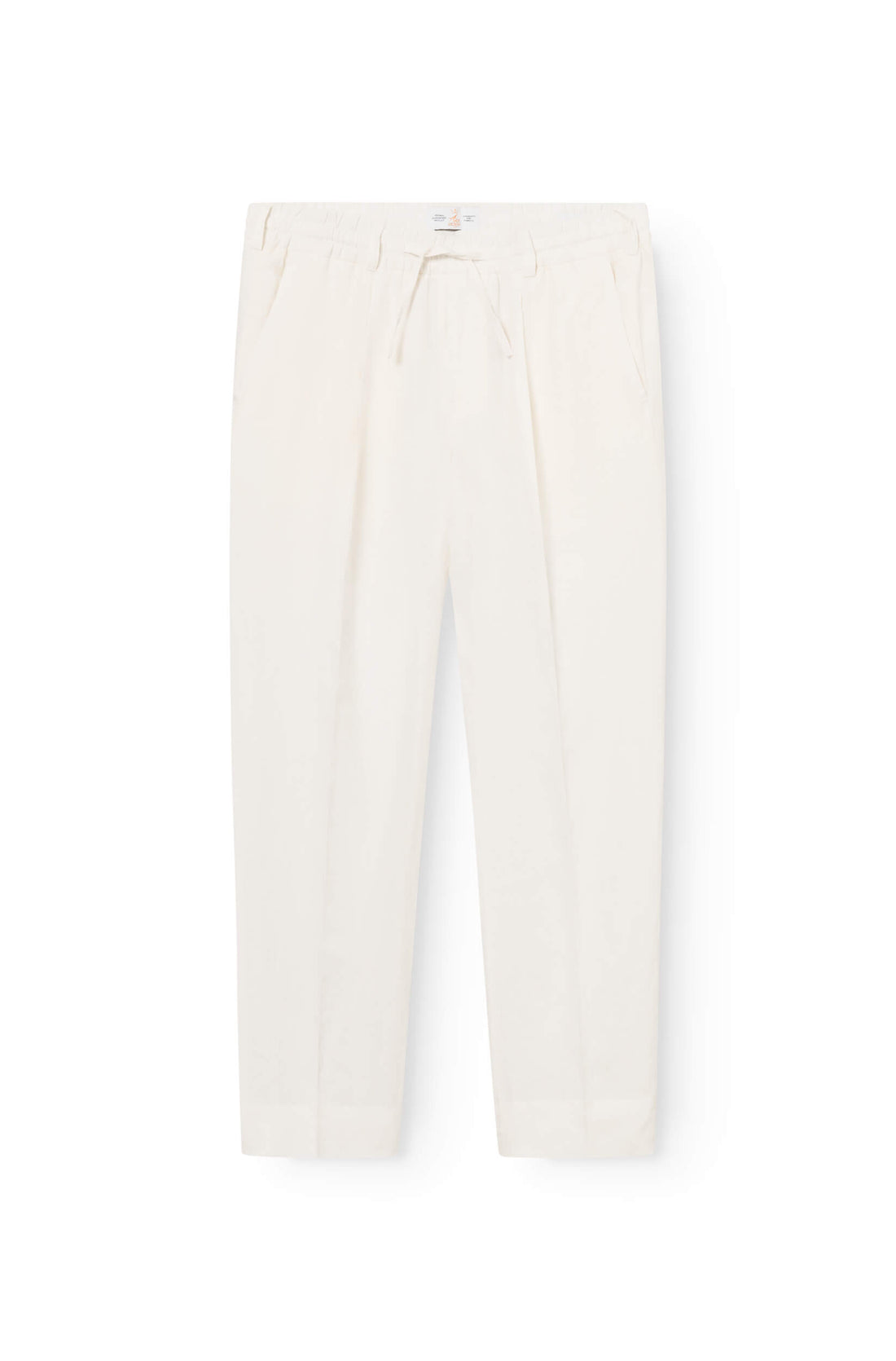 Pantalon jogging en lin blanc