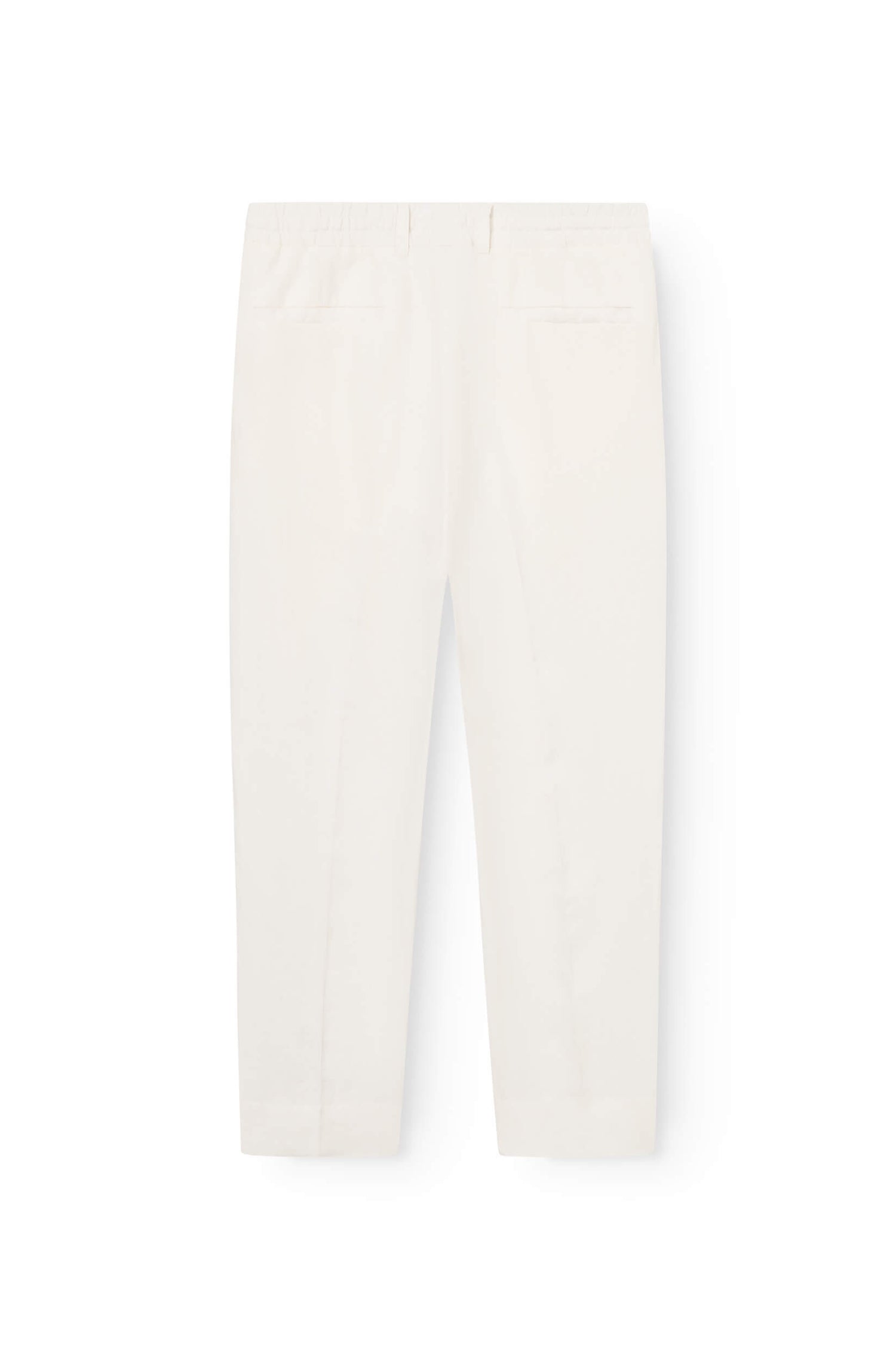 Arrière du pantalon jogging en lin blanc