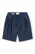 Short homme seersucker marine coupe regular, vue de face — AD 230 Ace Denim Paris