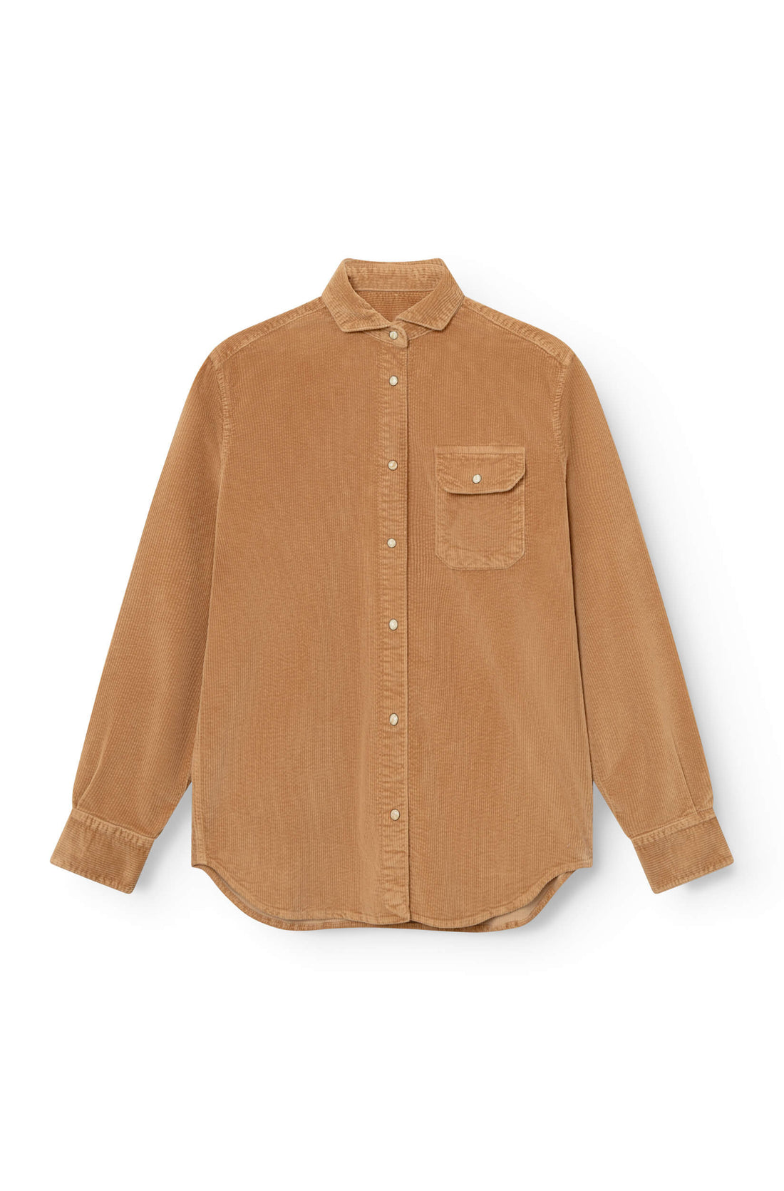 Surchemise en velours caramel pour homme
