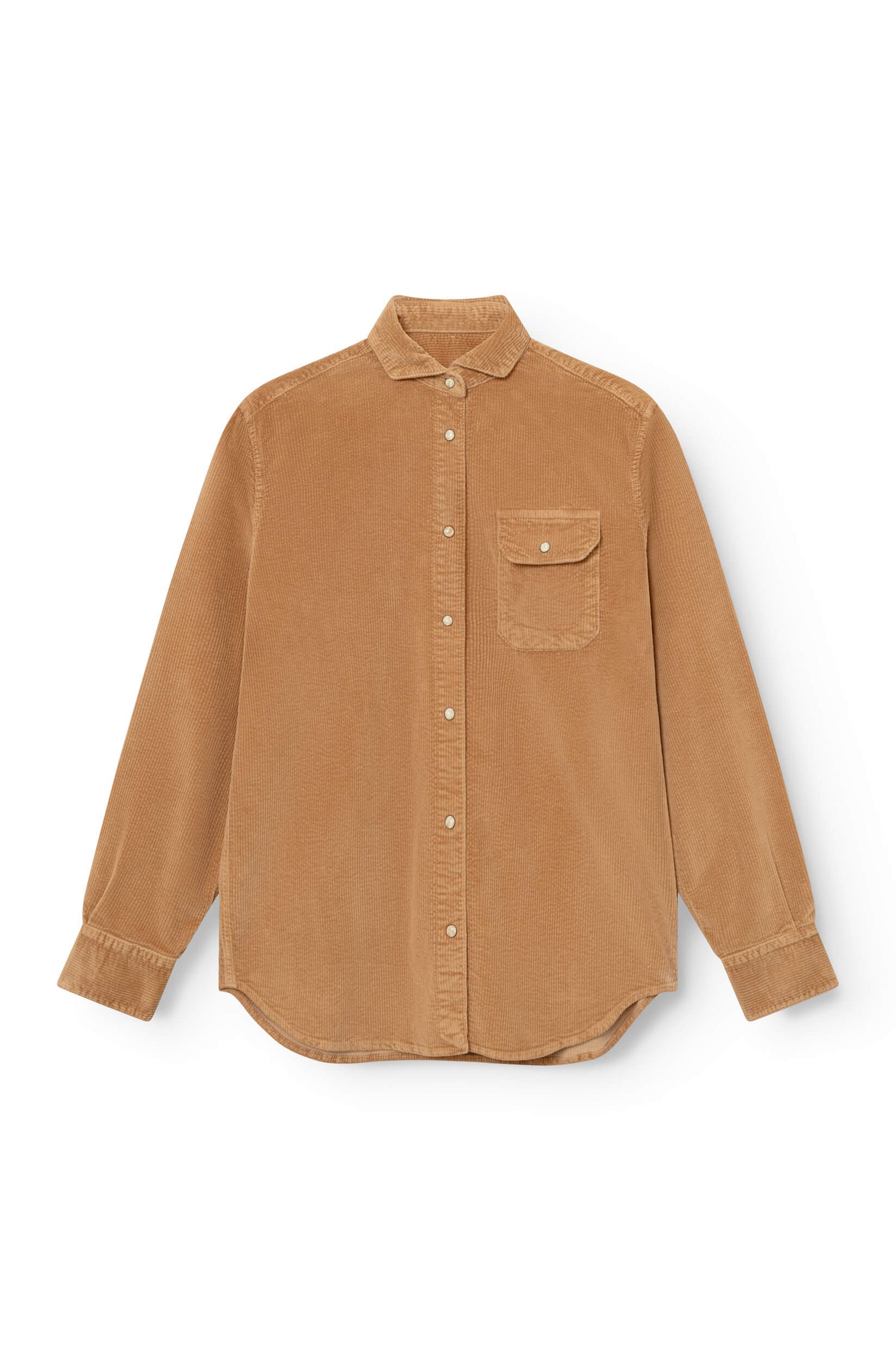 Surchemise en velours caramel pour homme