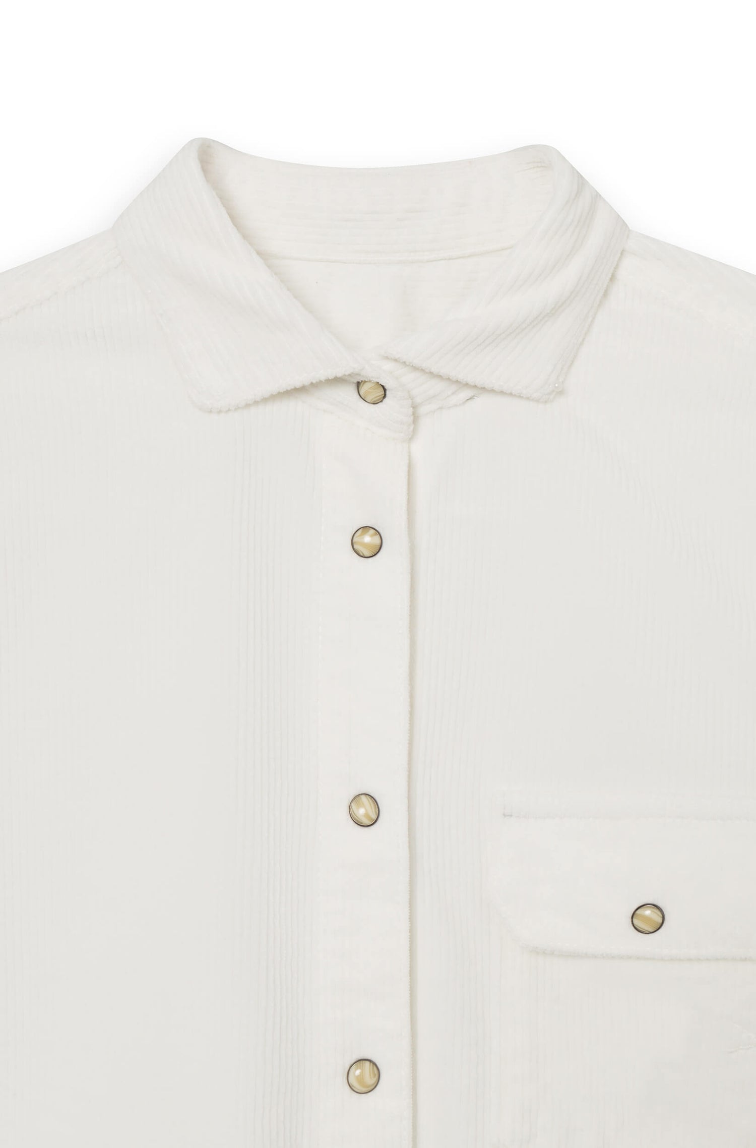AD 89 - Surchemise en Velours Blanc Cassé