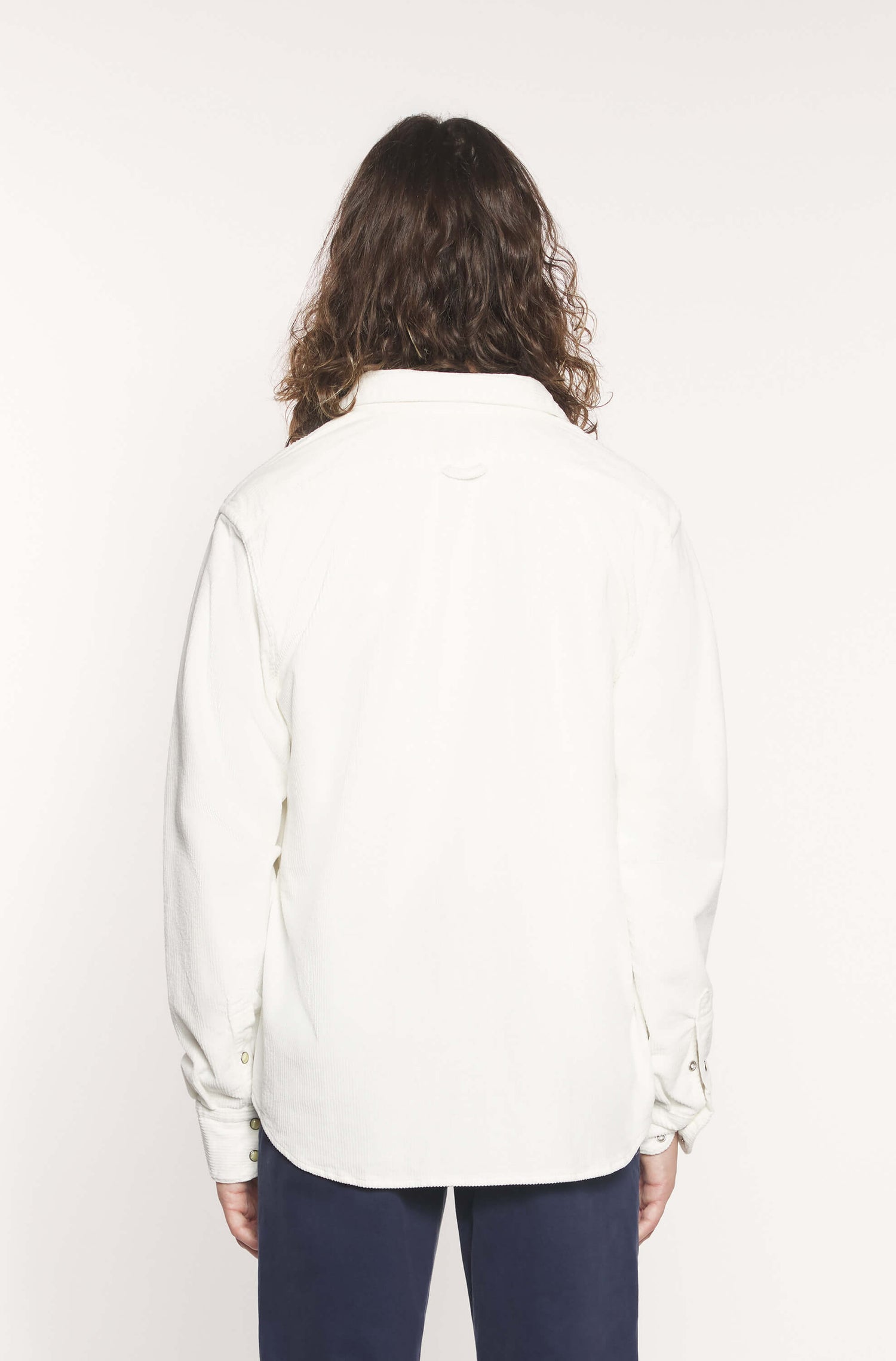 AD 89 - Surchemise en Velours Blanc Cassé
