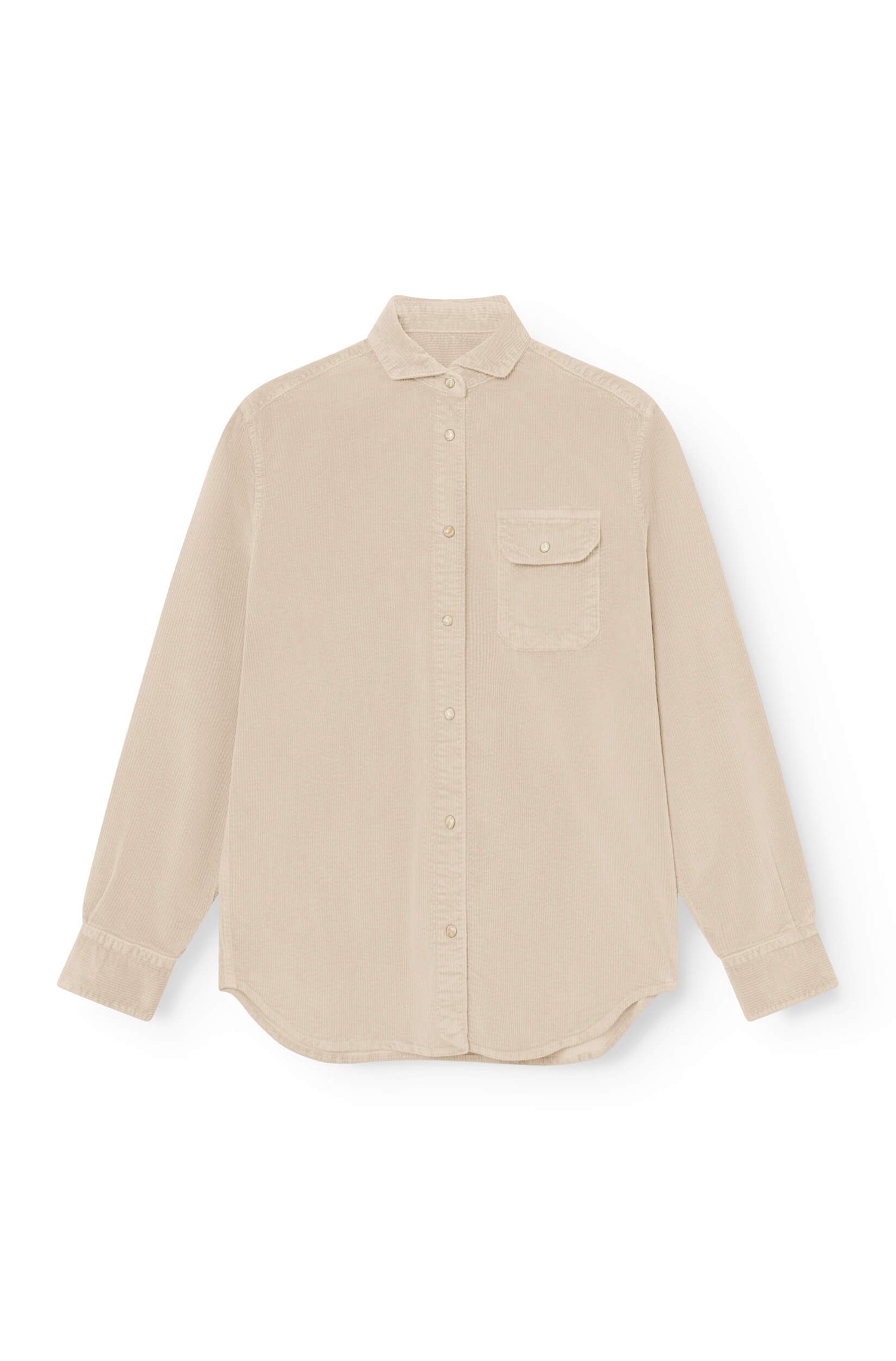 Surchemise en velours beige pour homme