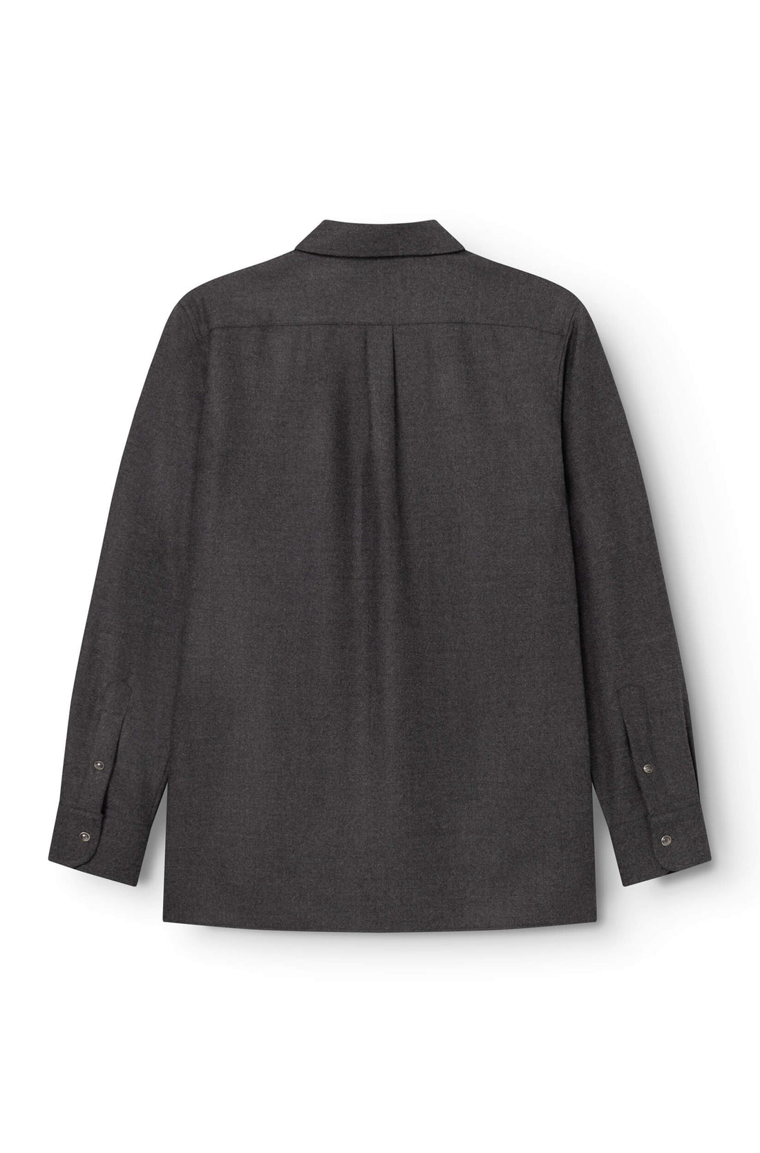 Surchemise en laine mérinos gris anthracite AD 82 vue dos — Ace Denim Paris