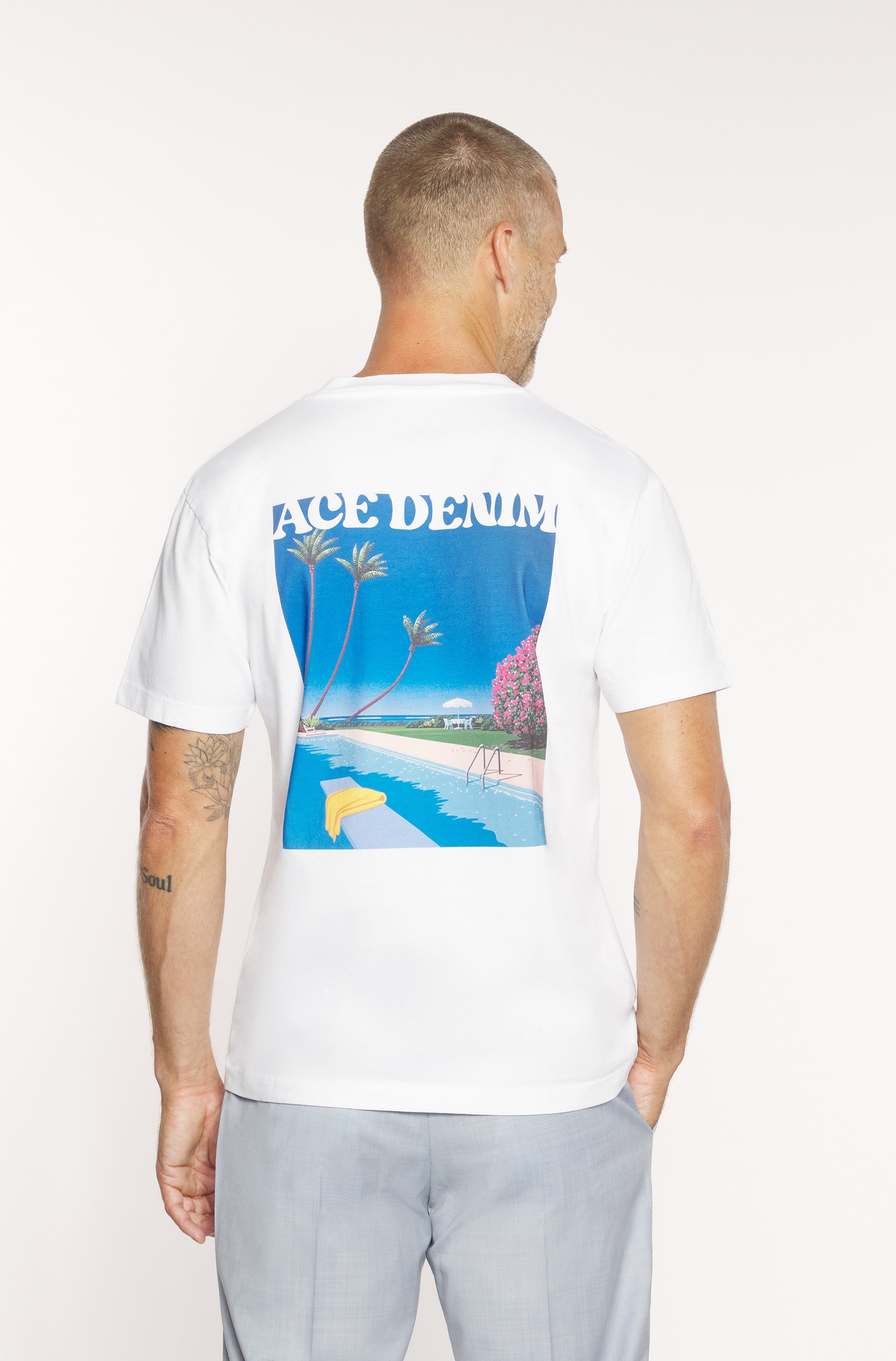 T-shirt homme pool Vue 2 - Ace Denim Paris