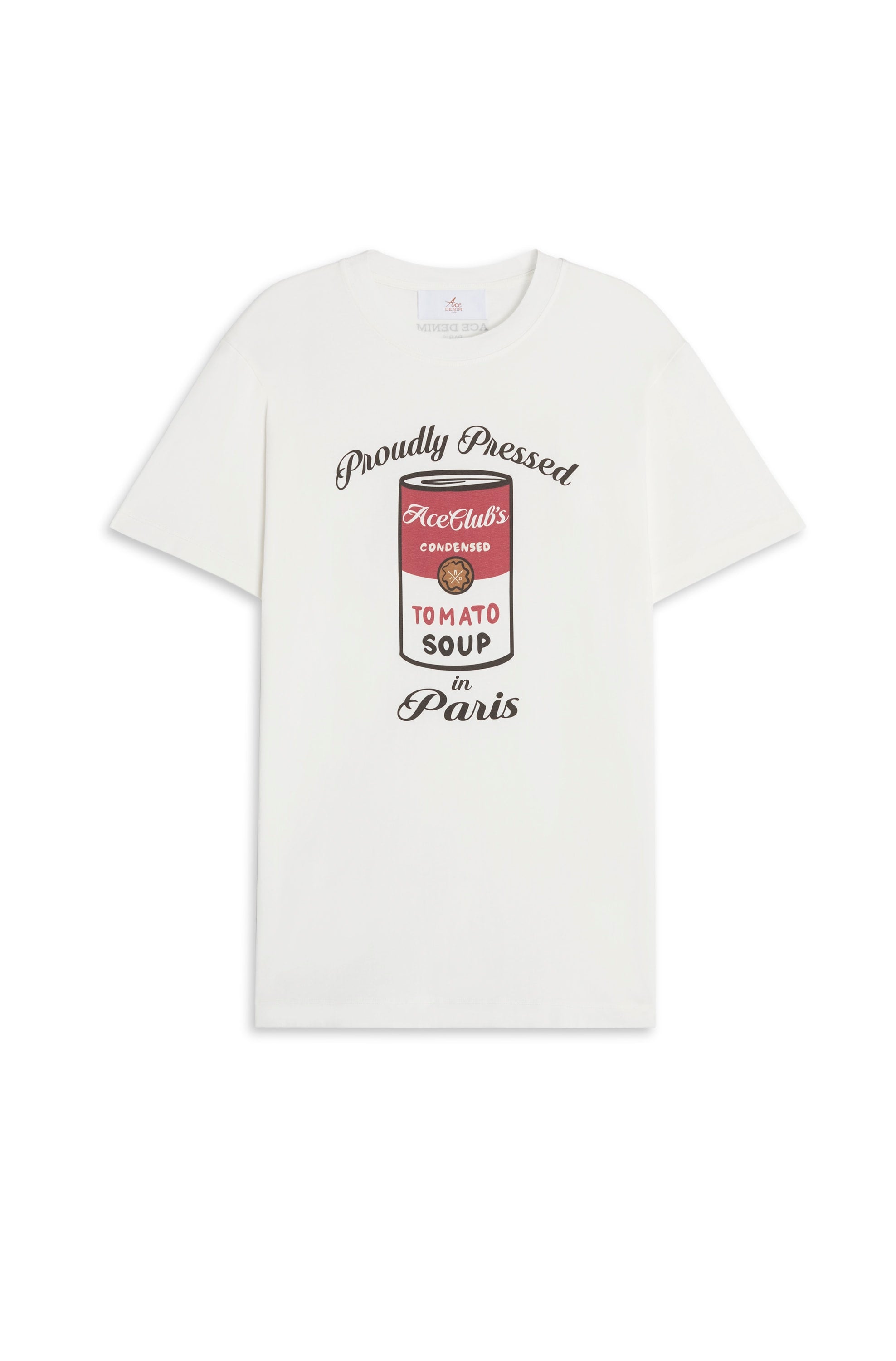 unisex slim white art print tshirt
