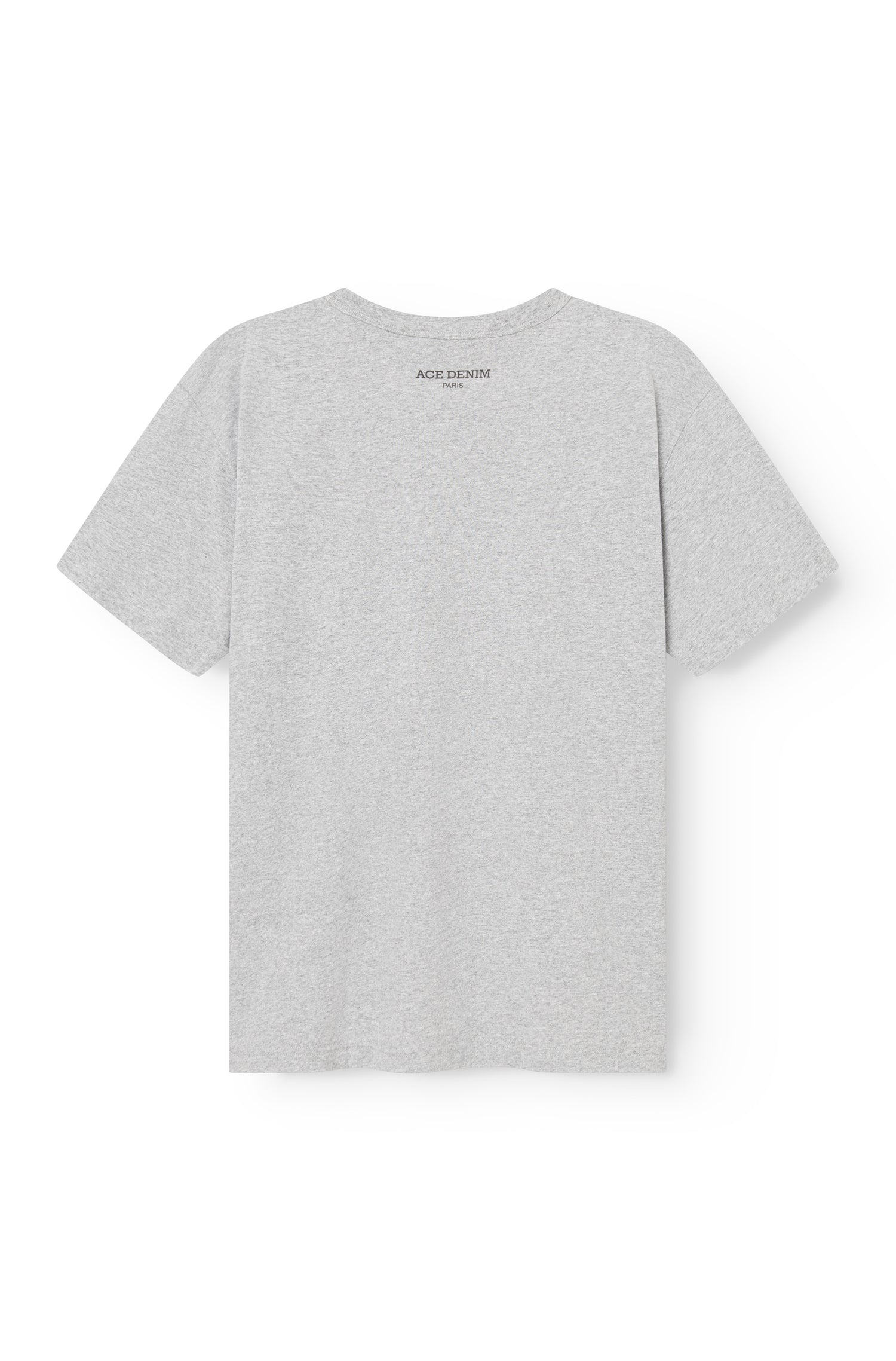 Dos du t-shirt gris chiné AD95 Dogs, logo Ace Denim Paris