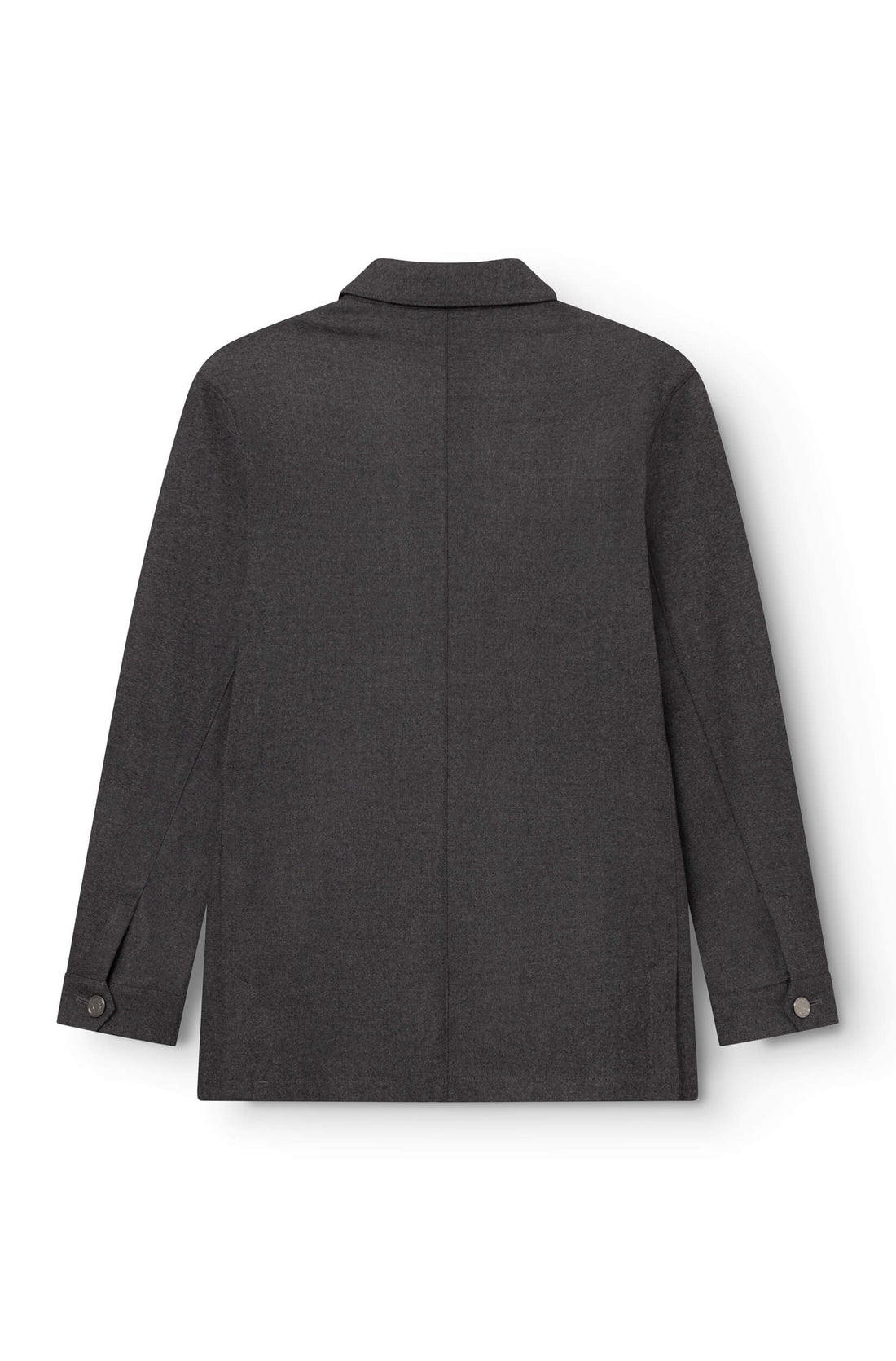 Veste laine mérinos Gris Anthracite vue dos — Ace Denim Paris