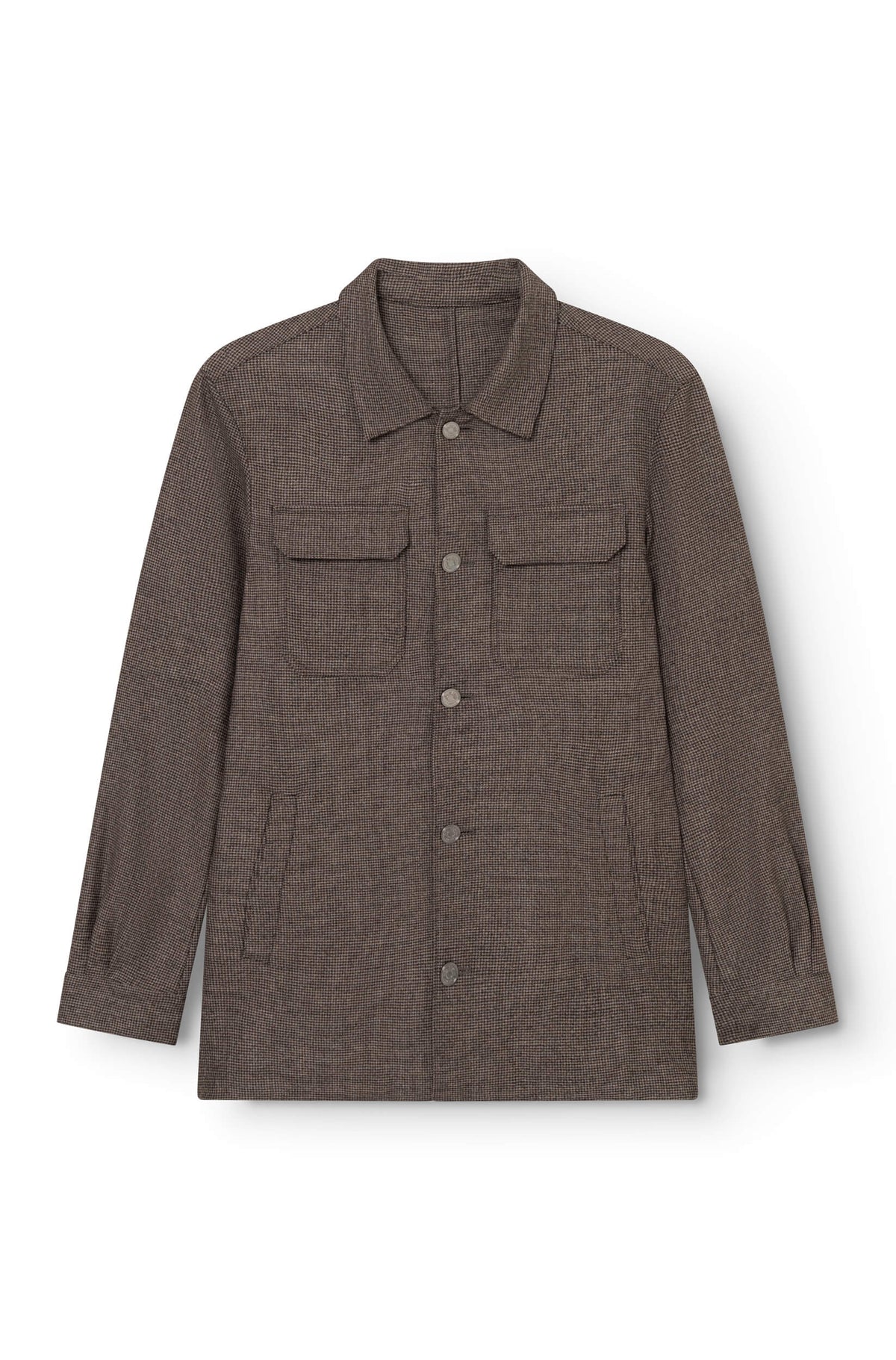 AD 153 - Merino Wool Jacket Brown Houndstooth