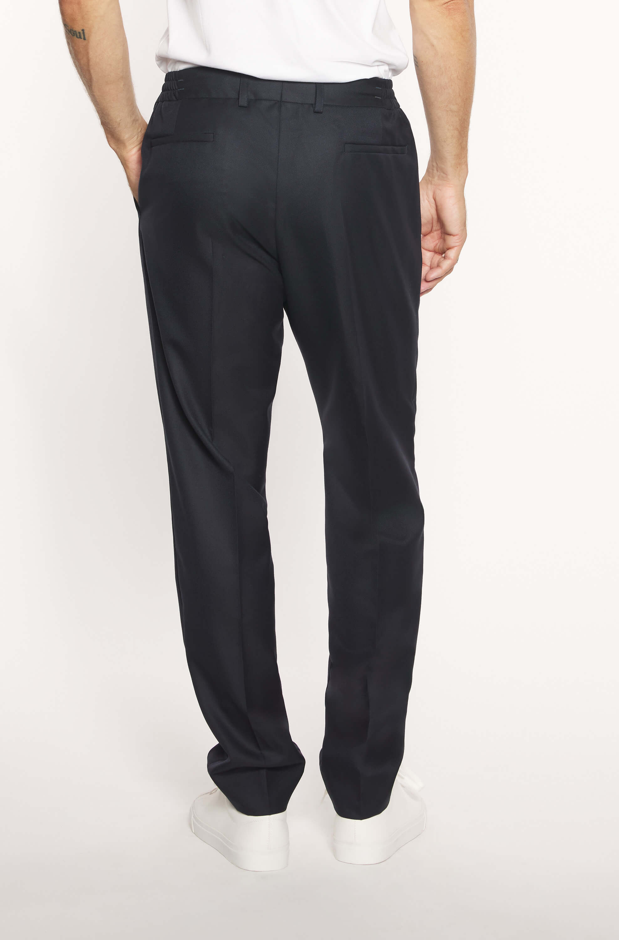 Pantalon laine homme bleu nuit Vue 2 - Ace Denim Paris