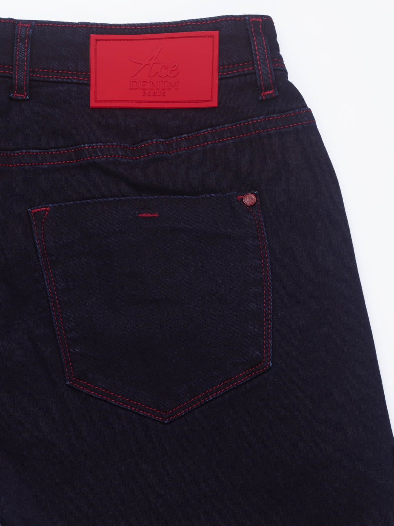 Jeans slim homme noir navy bordeaux Vue 4 - Ace Denim Paris